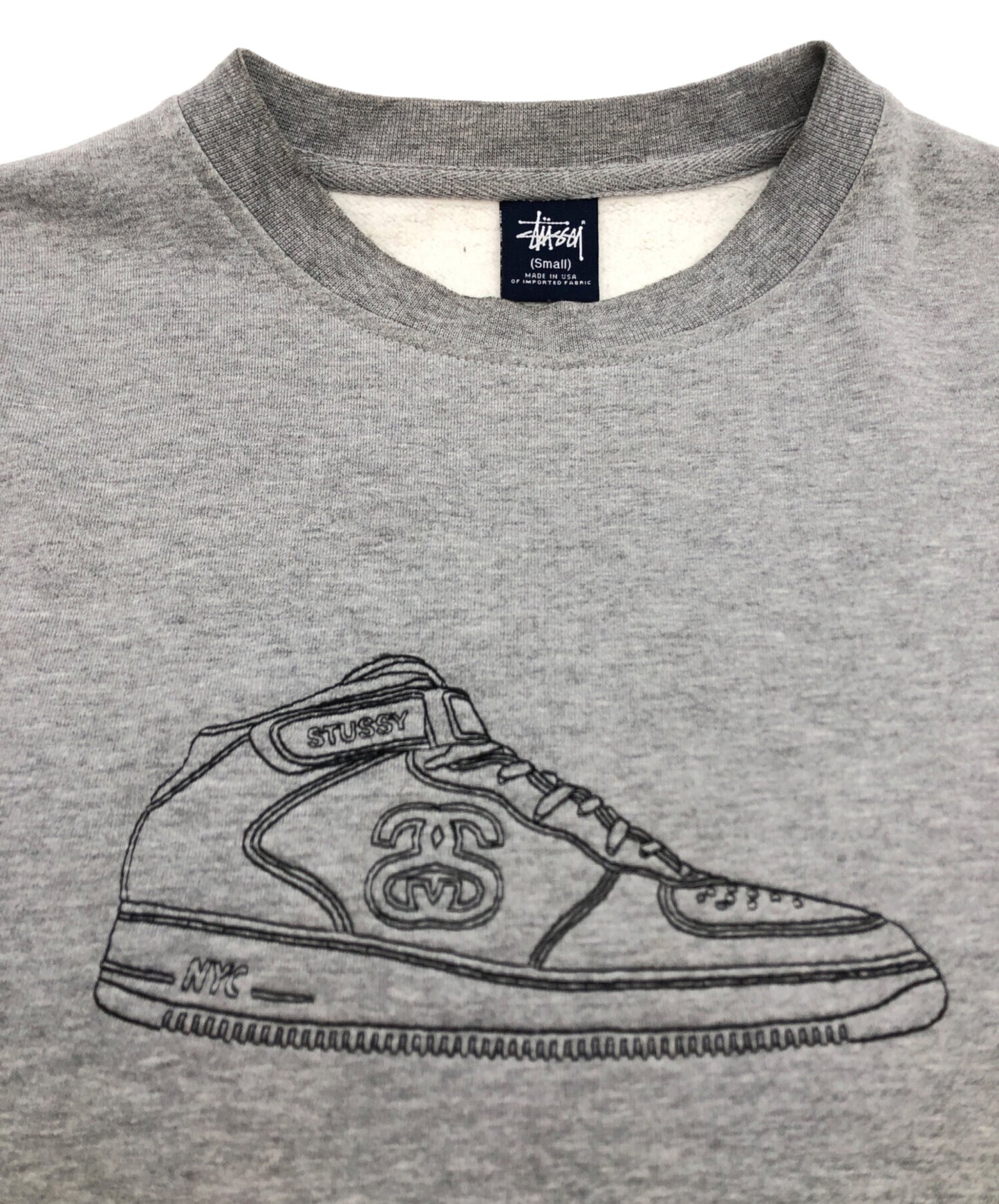 [Pre-owned] stussy Sweatshirt with Embroidered Sneaker Logo