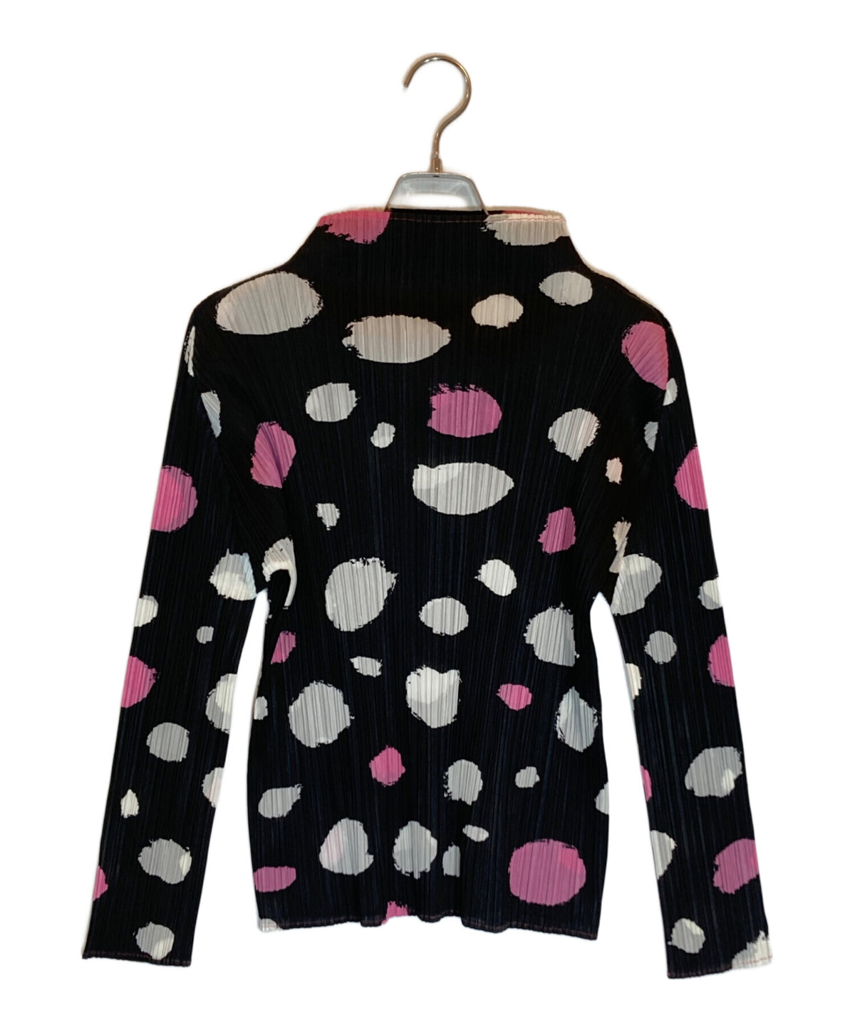 [Pre-owned] PLEATS PLEASE High-Neck Polka-Dot T-Shirt PP01-JK785
