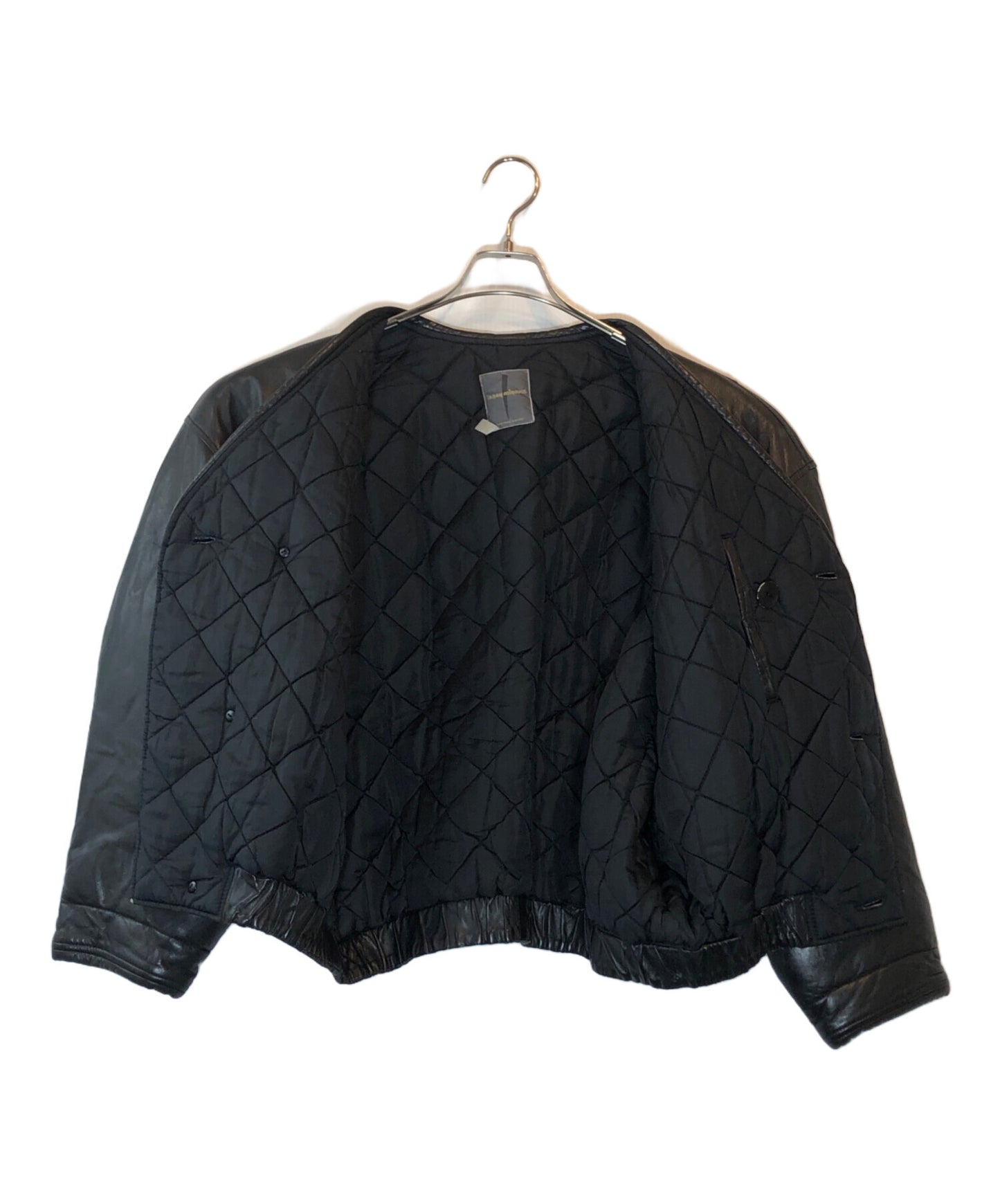 [Pre-owned] ISSEY MIYAKE Collarless Leather Jacket MY63415
