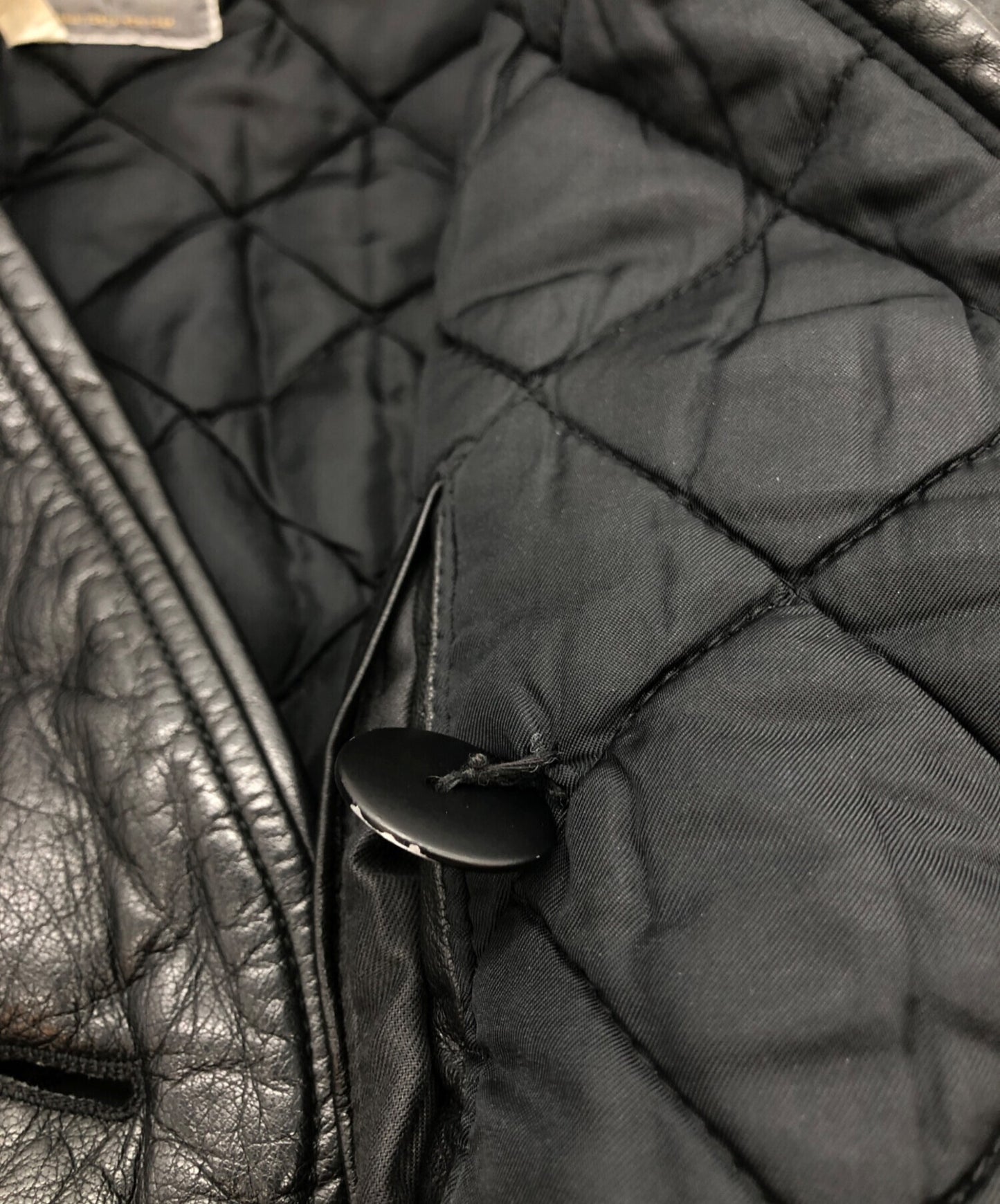 [Pre-owned] ISSEY MIYAKE Collarless Leather Jacket MY63415