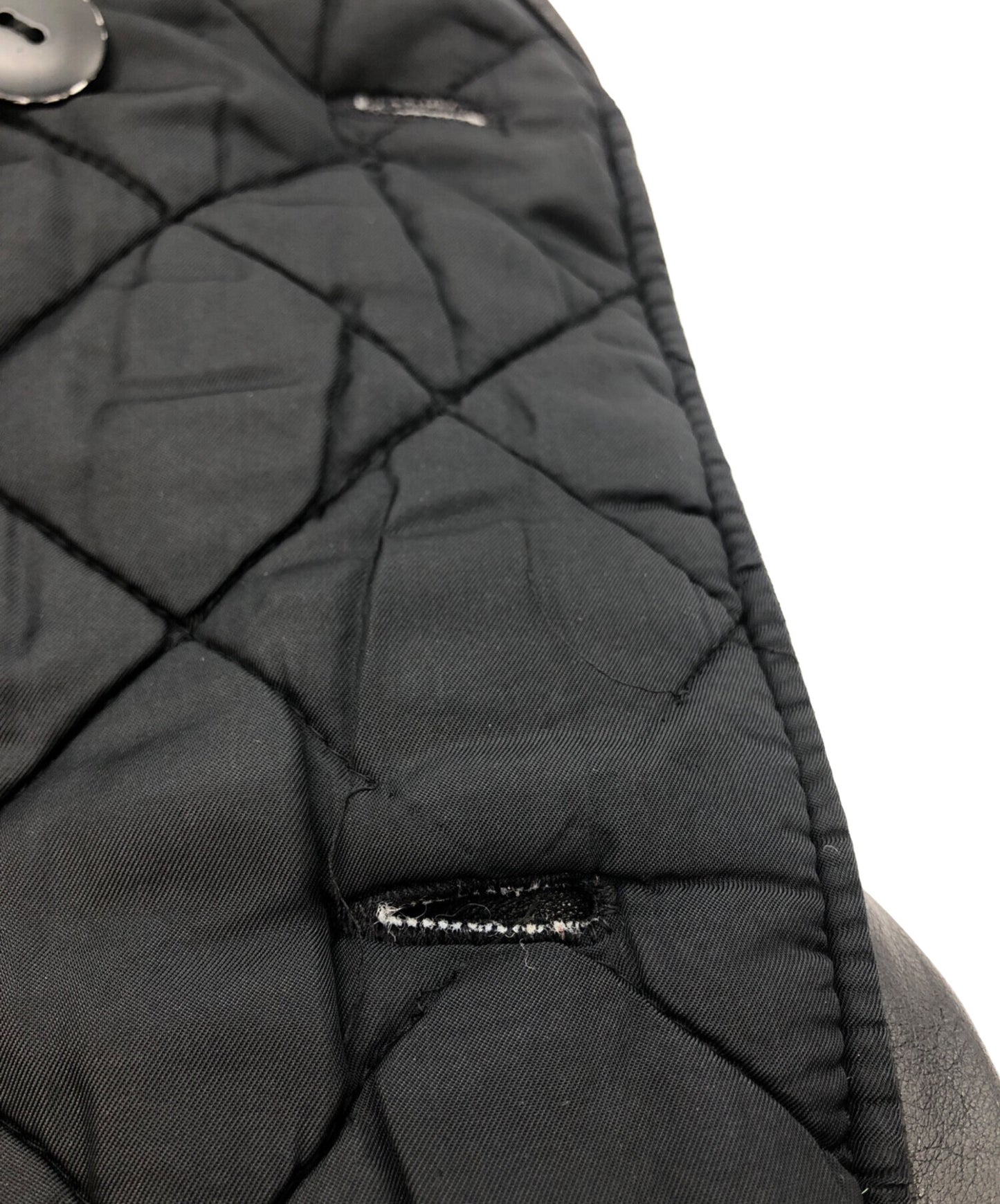 [Pre-owned] ISSEY MIYAKE Collarless Leather Jacket MY63415