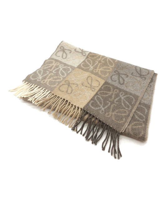 [Pre-owned] LOEWE Checkered Shawl (Cashmere & Wool)