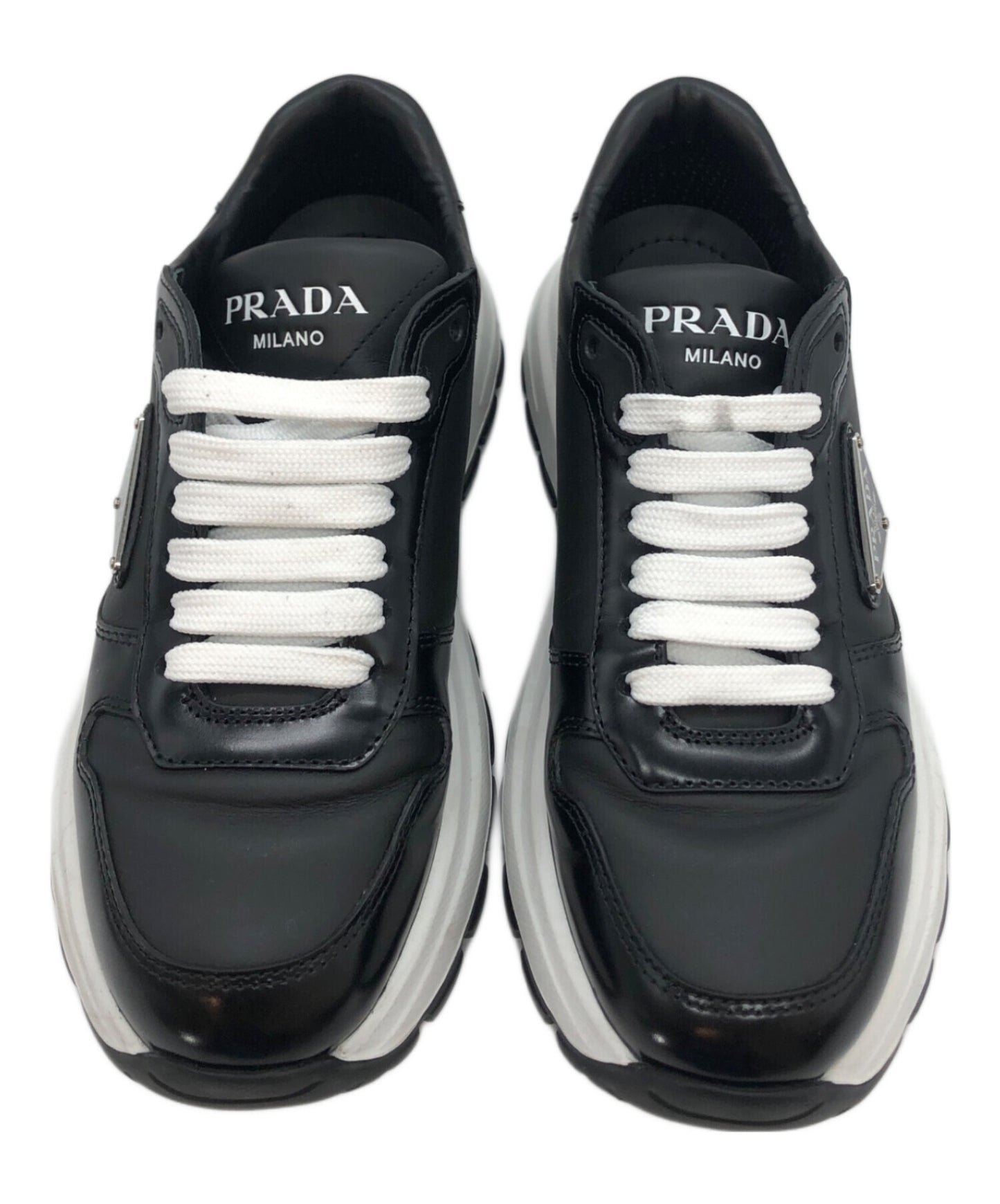 [Pre-owned] PRADA Prax 01 Leather Sneakers 1E804M