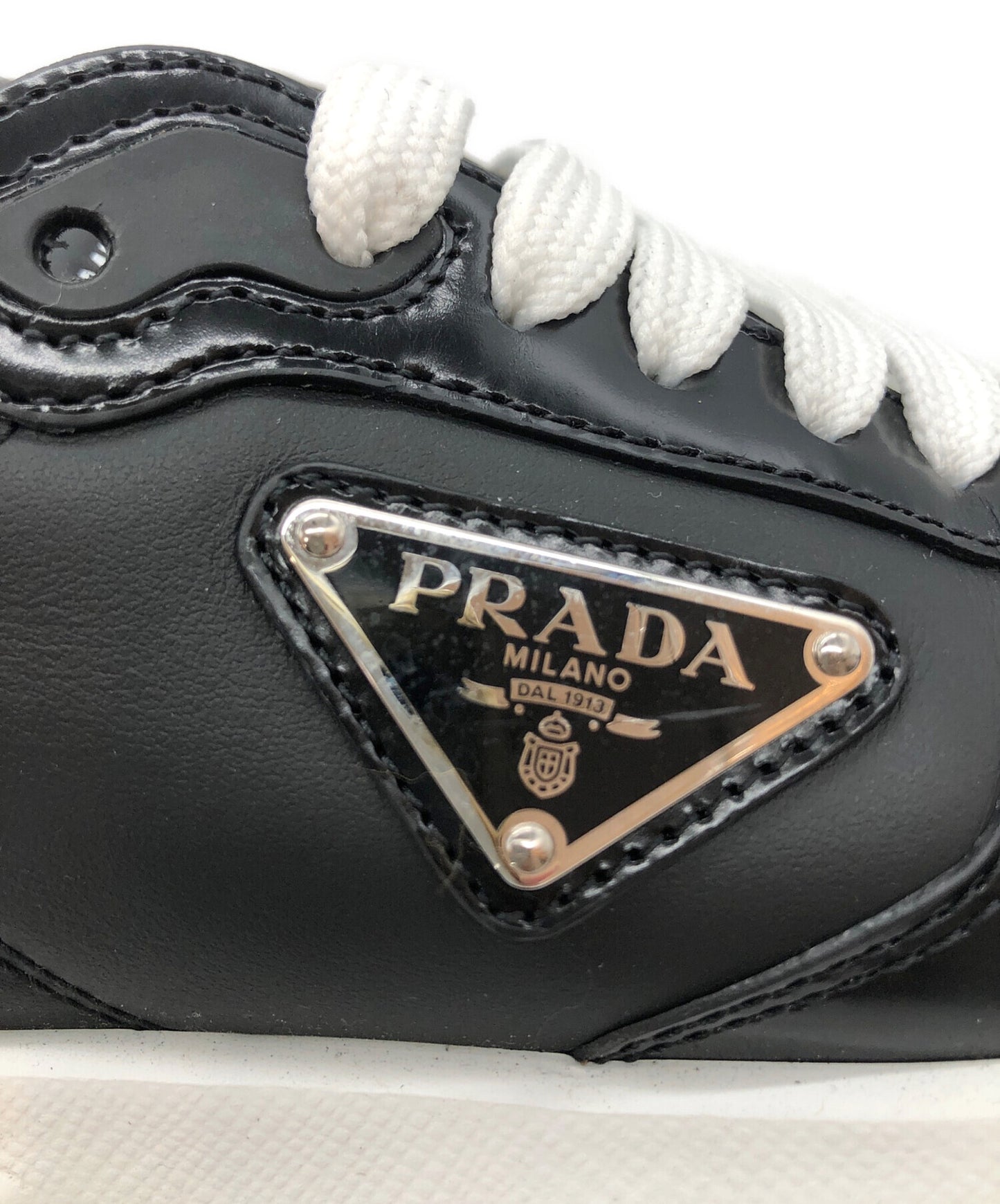 [Pre-owned] PRADA Prax 01 Leather Sneakers 1E804M