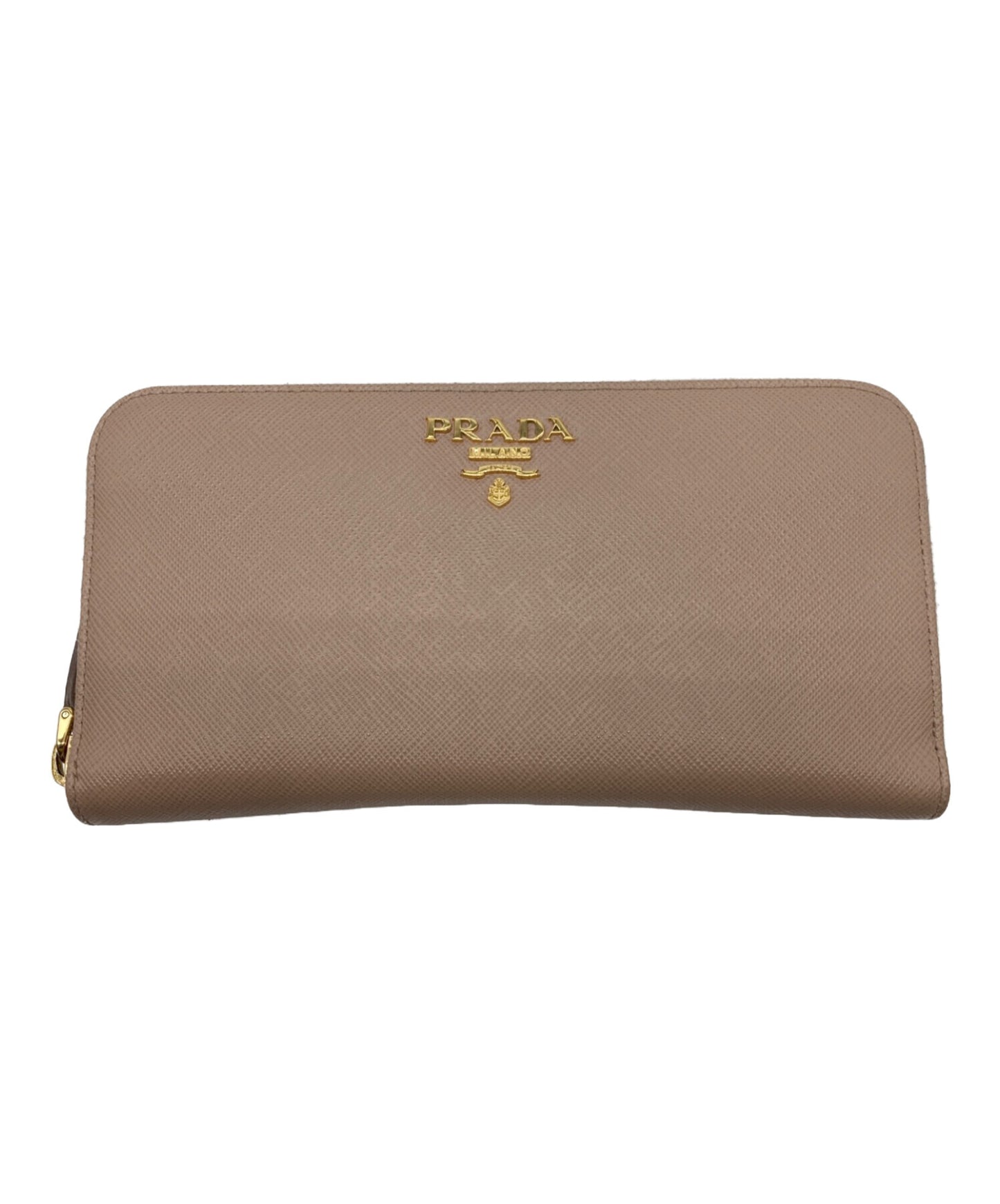 [Pre-owned] PRADA Saffiano leather zip-around long wallet 1ML506