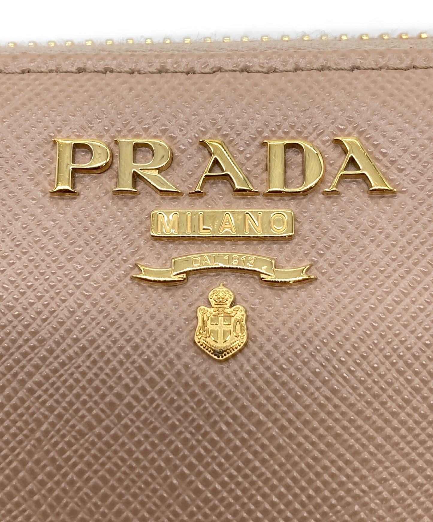[Pre-owned] PRADA Saffiano leather zip-around long wallet 1ML506