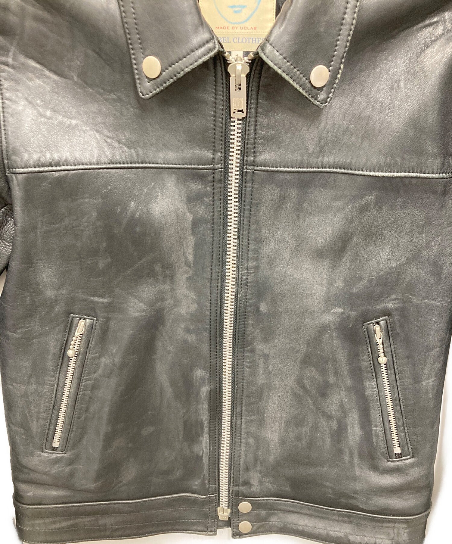 [Pre-owned] UNDERCOVERISM UISM Leather single riders jacket G9201