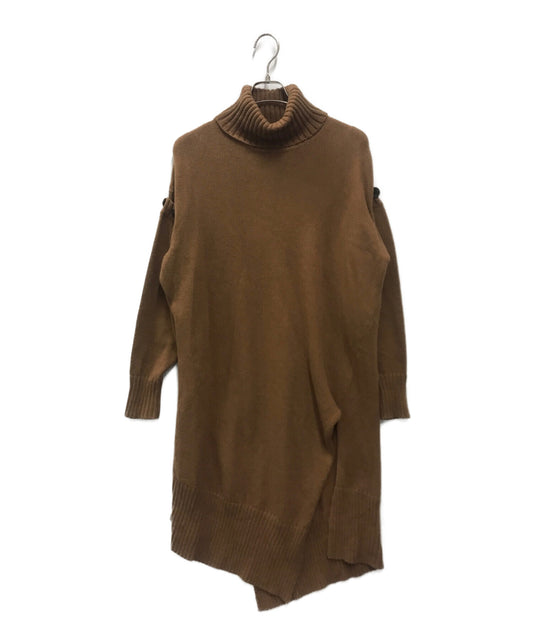 [Pre-owned] GROUND Y Slashed Turtleneck Knit Dress GR-K01-014