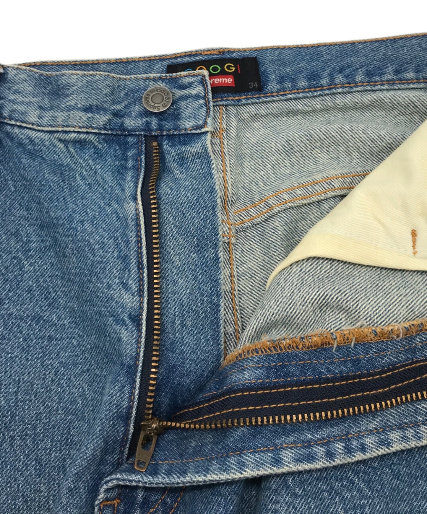 [Pre-owned] SUPREME 23SS Baggy Jean Embroidered logo baggy jeans