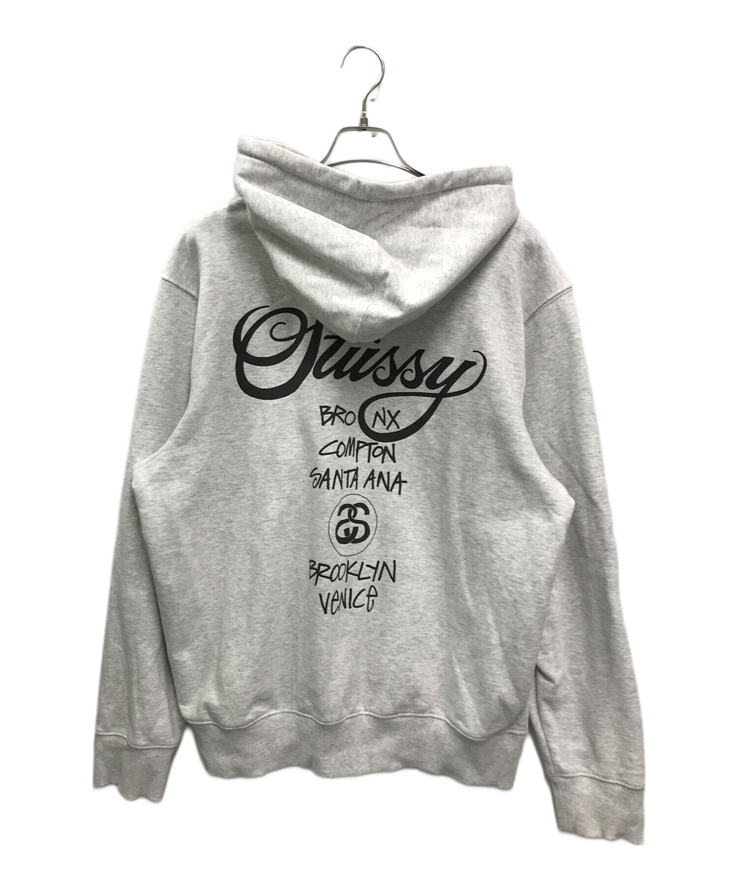 [Pre-owned] stussy WORLD TOUR ZIP HOOD 3973614