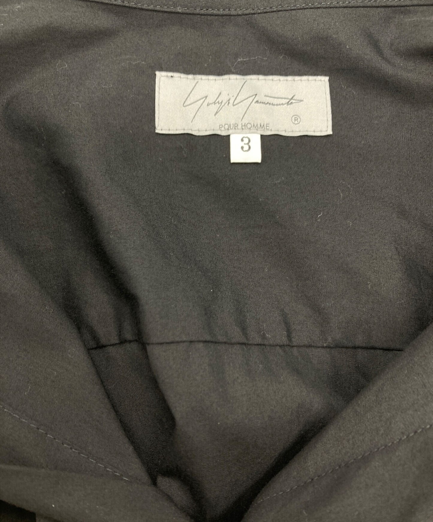 [Pre-owned] Yohji Yamamoto pour homme Front tab spare color ribbed shirt HZ-B77-012