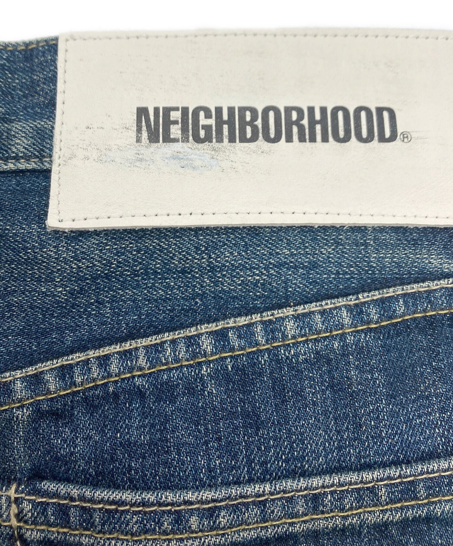 [Pre-owned] NEIGHBORHOOD Washed Denim Deep Mid Pants 232XBNH-PTM05
