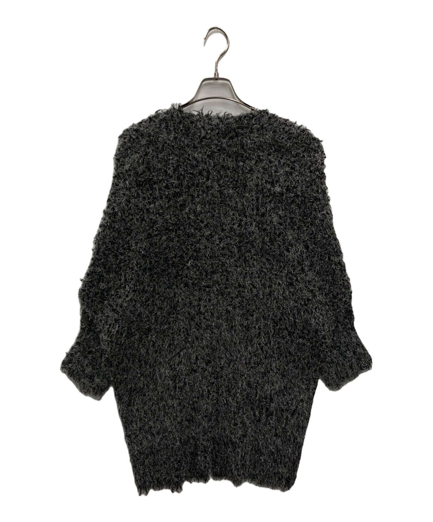 [Pre-owned] PLEATS PLEASE Shaggy Pleats Crew Neck Long Cardigan PP63-JA785