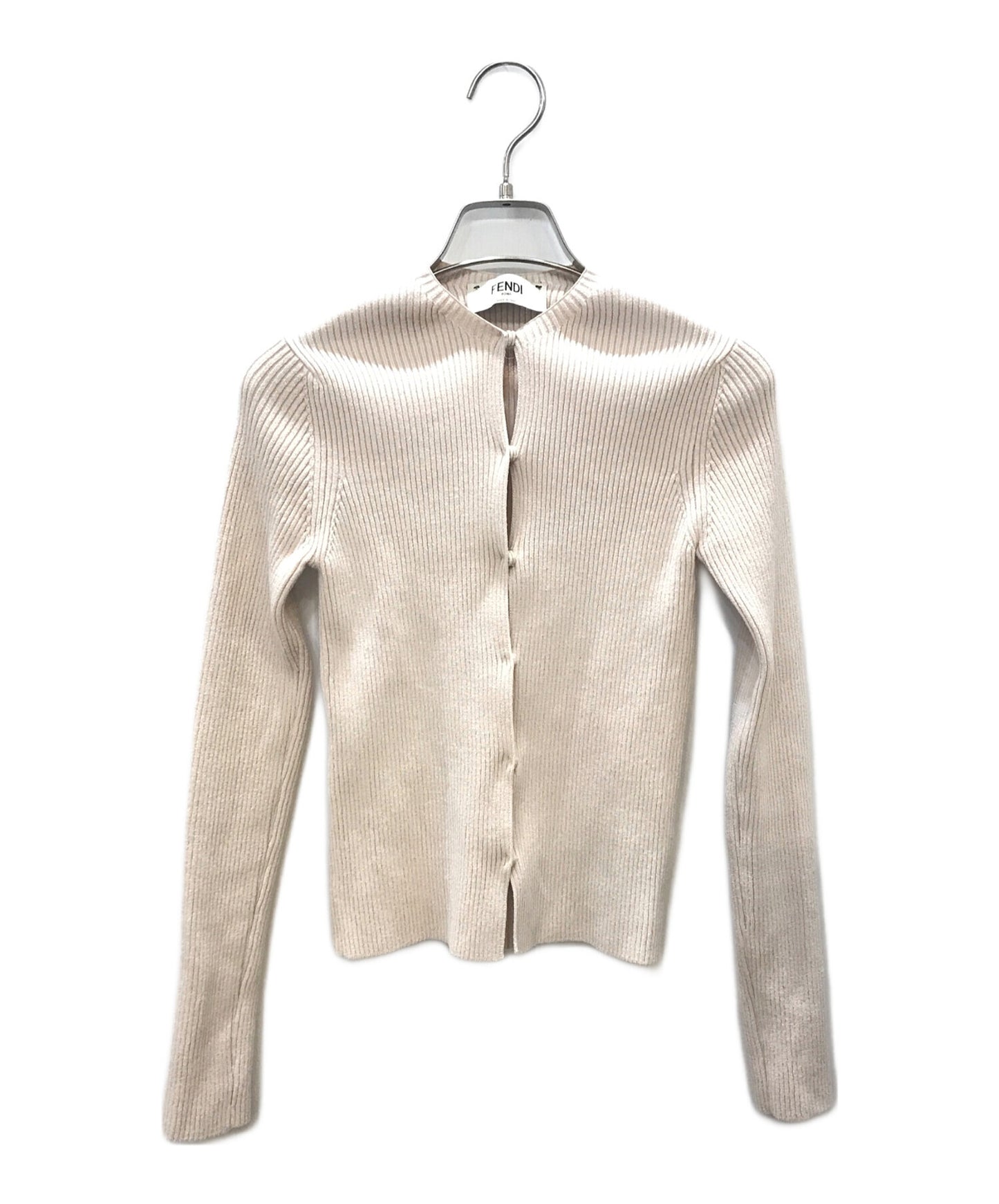 [Pre-owned] FENDI Compact Rib Knit Cardigan FZC963 ANJB