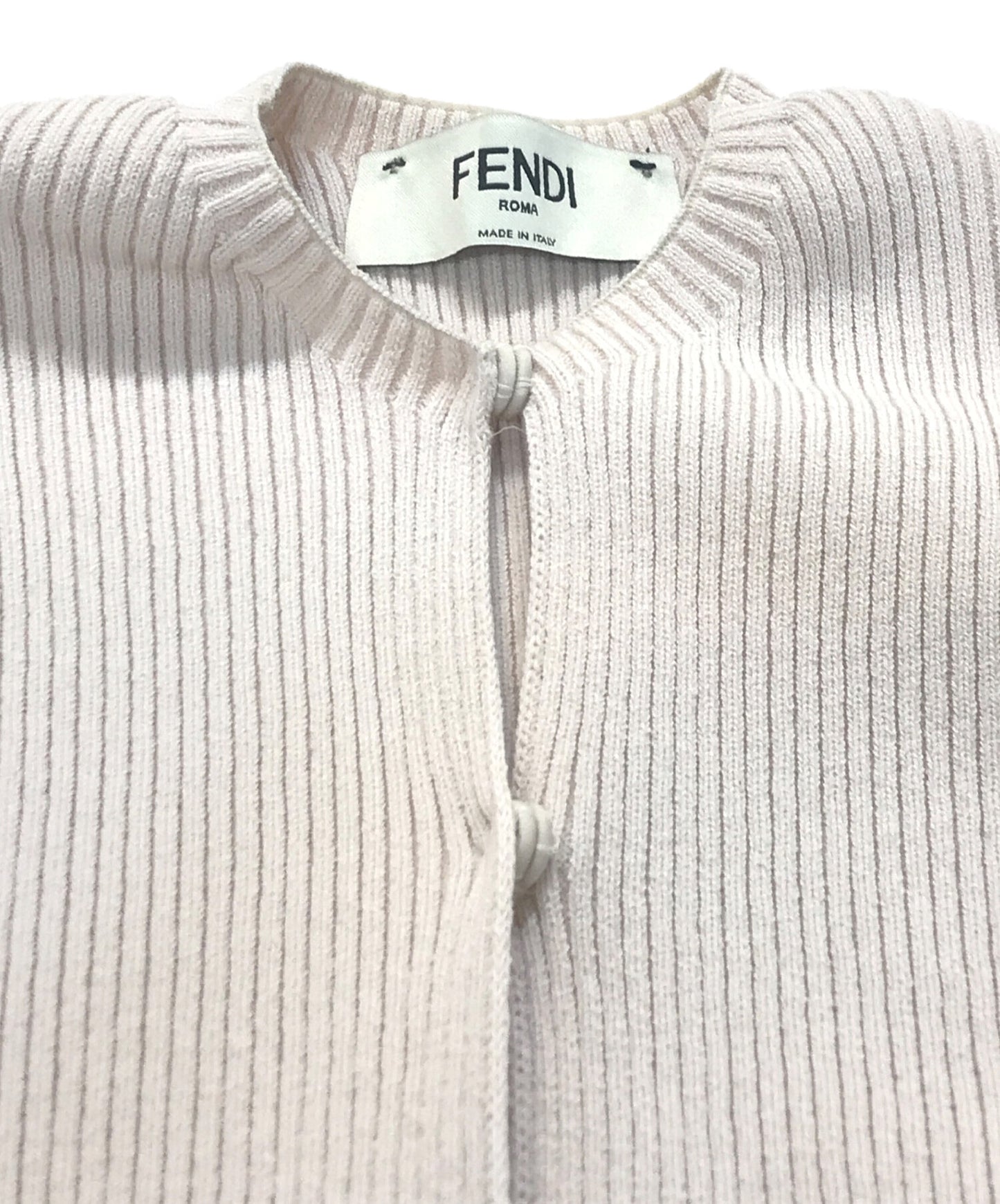 [Pre-owned] FENDI Compact Rib Knit Cardigan FZC963 ANJB