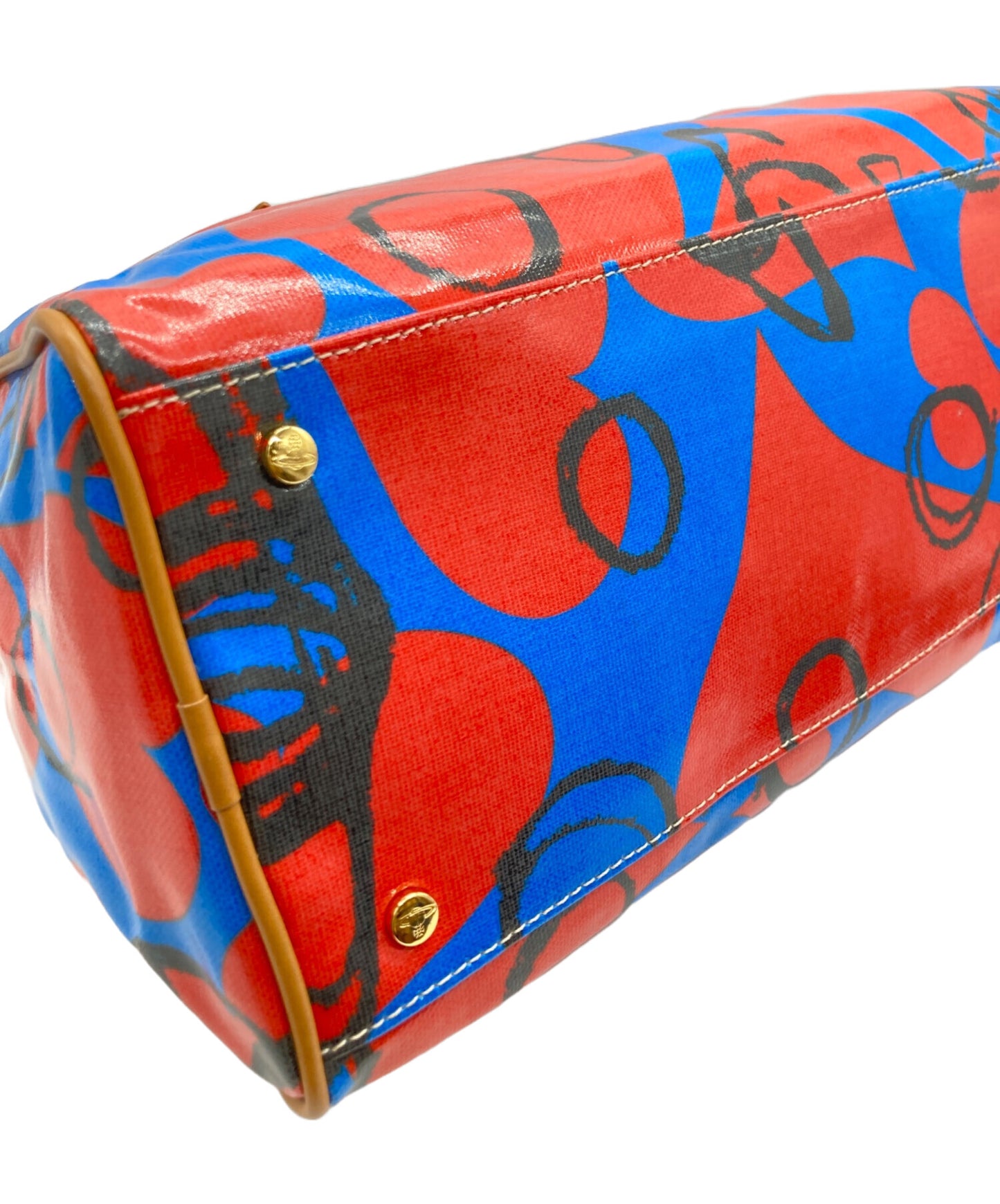 [Pre-owned] Vivienne Westwood Orb-patterned enamel mini Boston bag