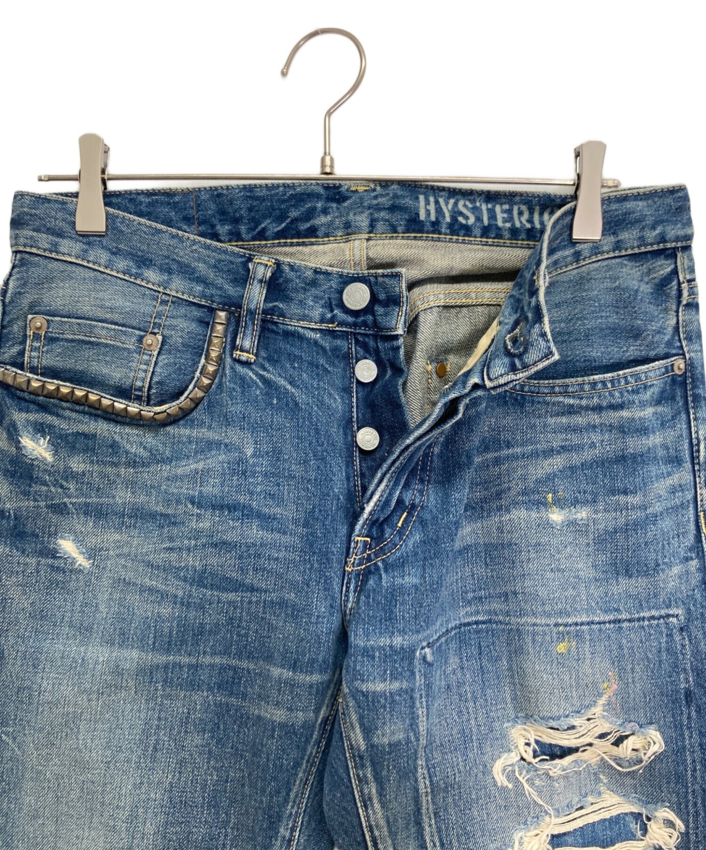 [Pre-owned] Hysteric Glamour Damaged denim pants