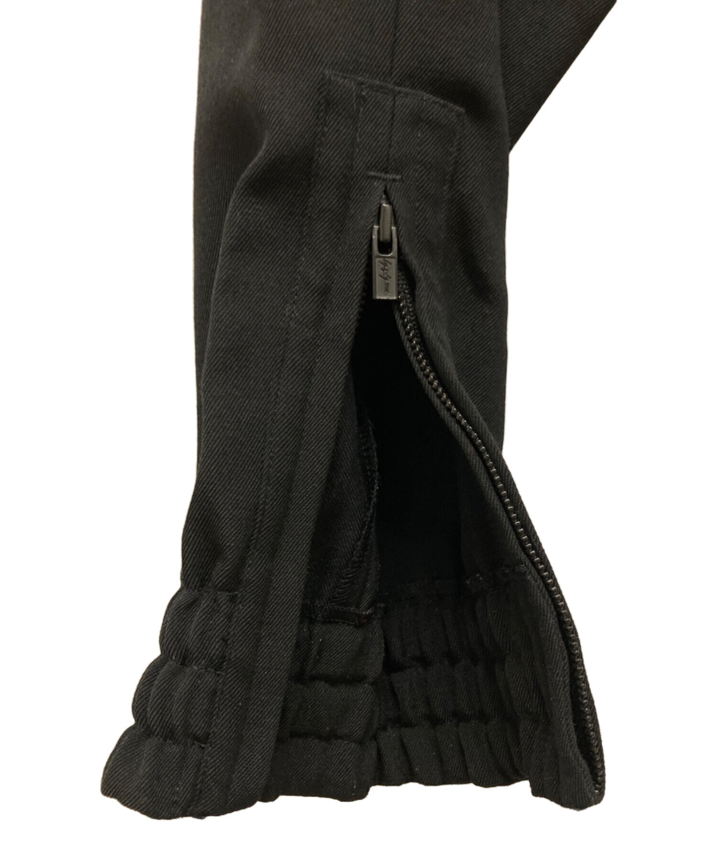 [Pre-owned] YOHJI YAMAMOTO Wool gabardine wide silhouette pants with hem zipper F0-P60-101