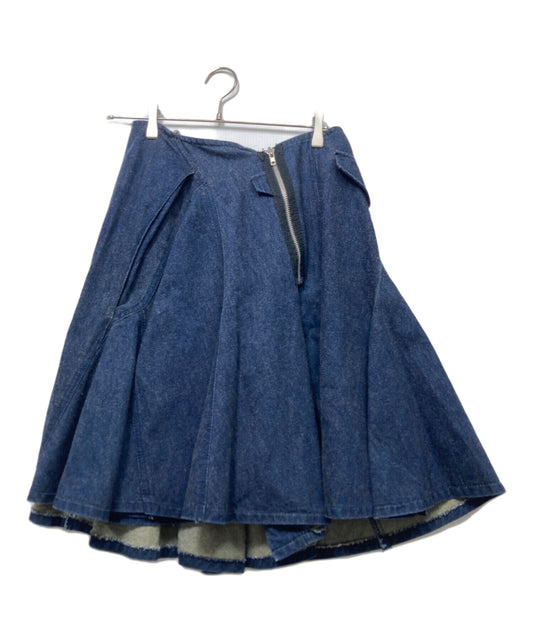 [Pre-owned] tricot COMME des GARCONS Zip design denim mini skirt TL-S026