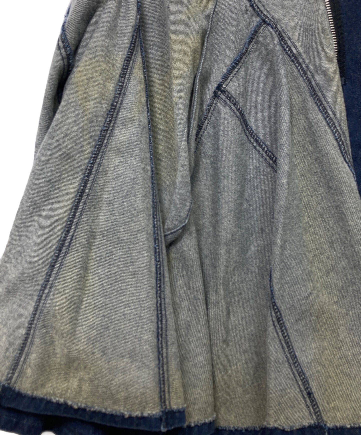 [Pre-owned] tricot COMME des GARCONS Zip design denim mini skirt TL-S026