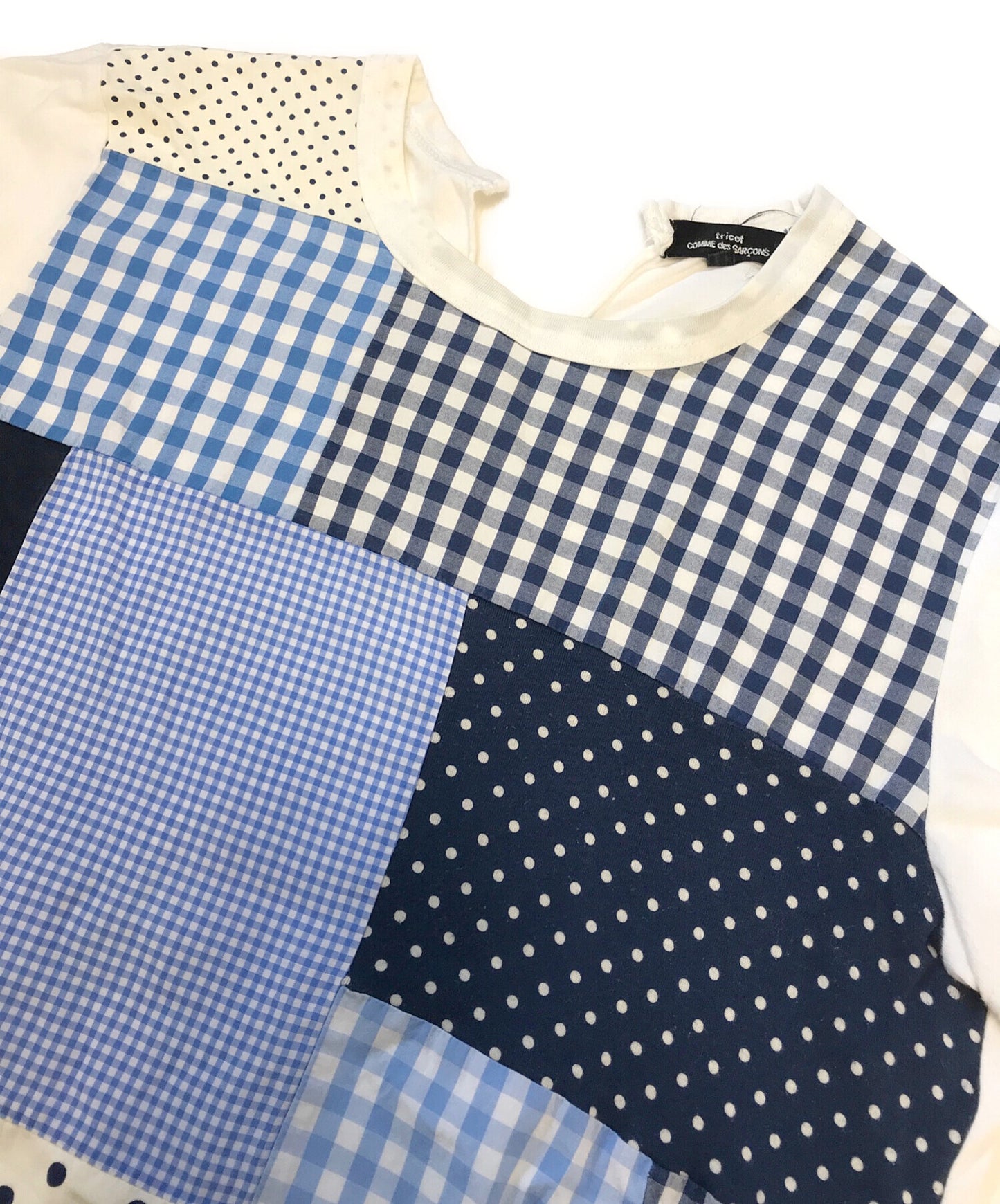 [Pre-owned] tricot COMME des GARCONS Patchwork Short-Sleeved Shirt TK-T044