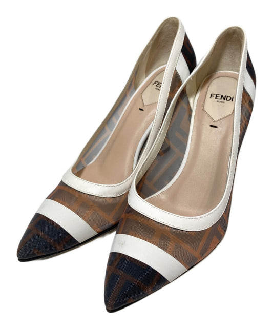 [Pre-owned] FENDI Zucca Pattern Mesh Pumps