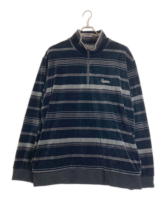 [Pre-owned] SUPREME Velour Half Zip Pullover