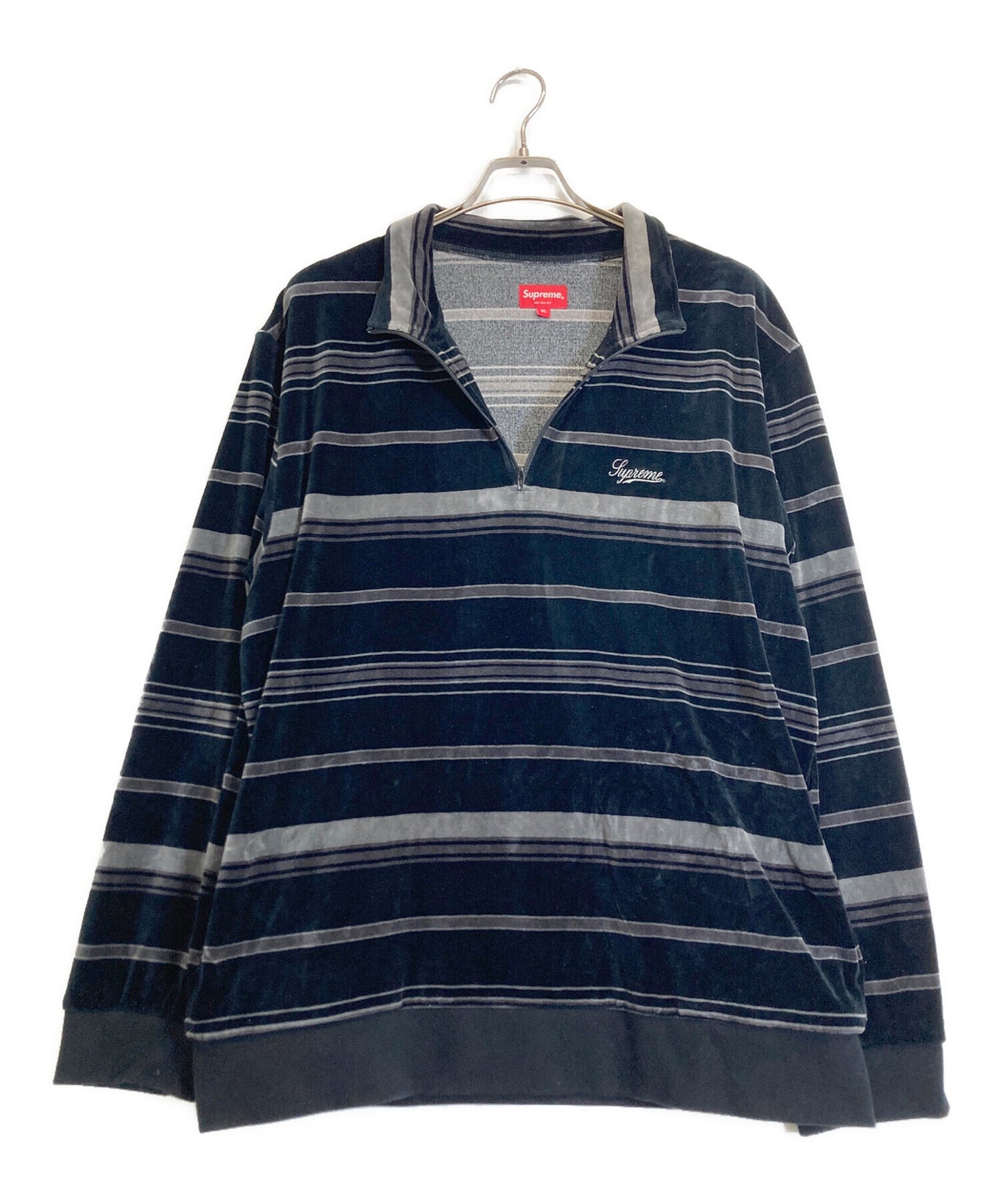 [Pre-owned] SUPREME Velour Half Zip Pullover