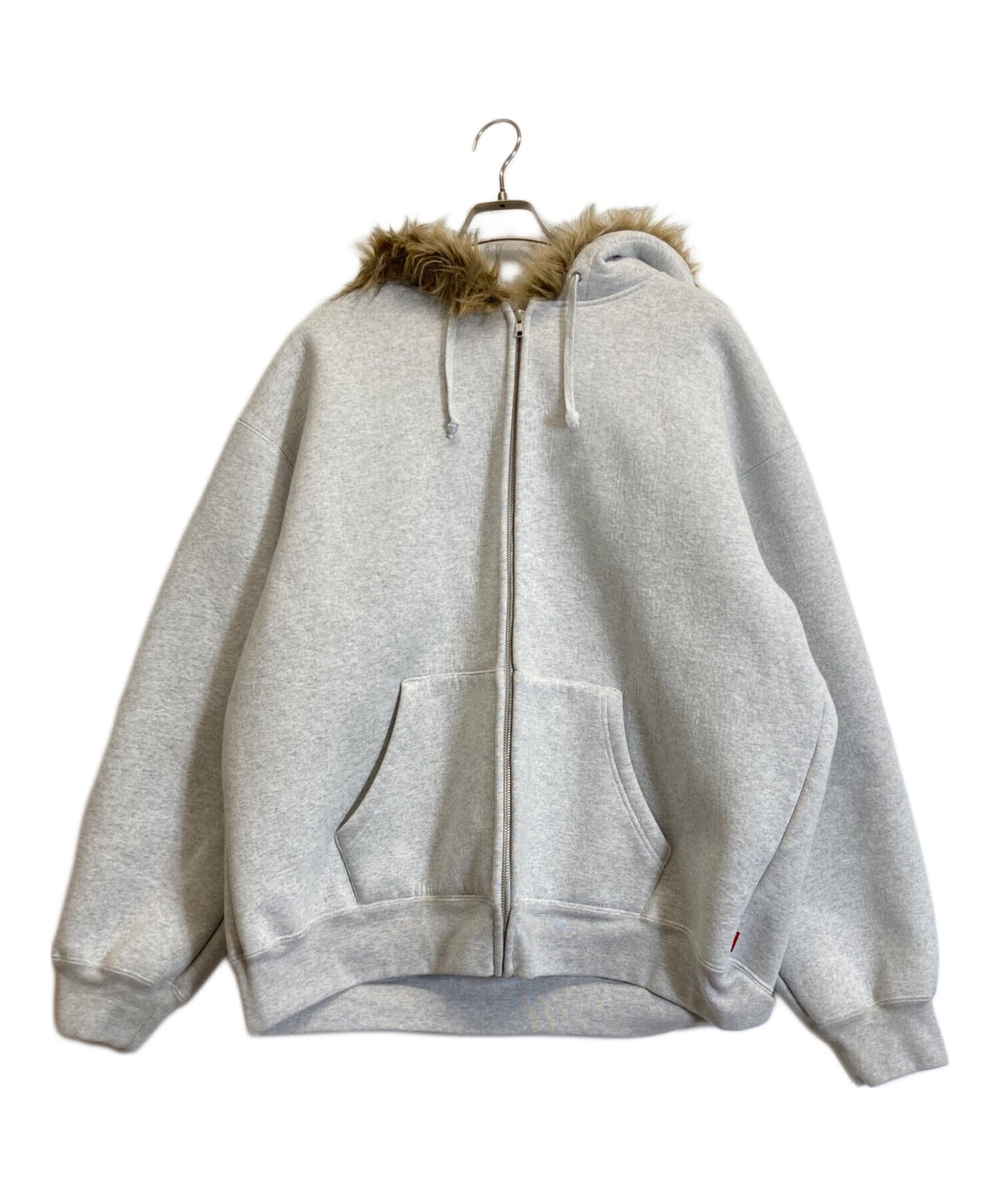 [Pre-owned] SUPREME faux fur zip up hooded sweatshirt