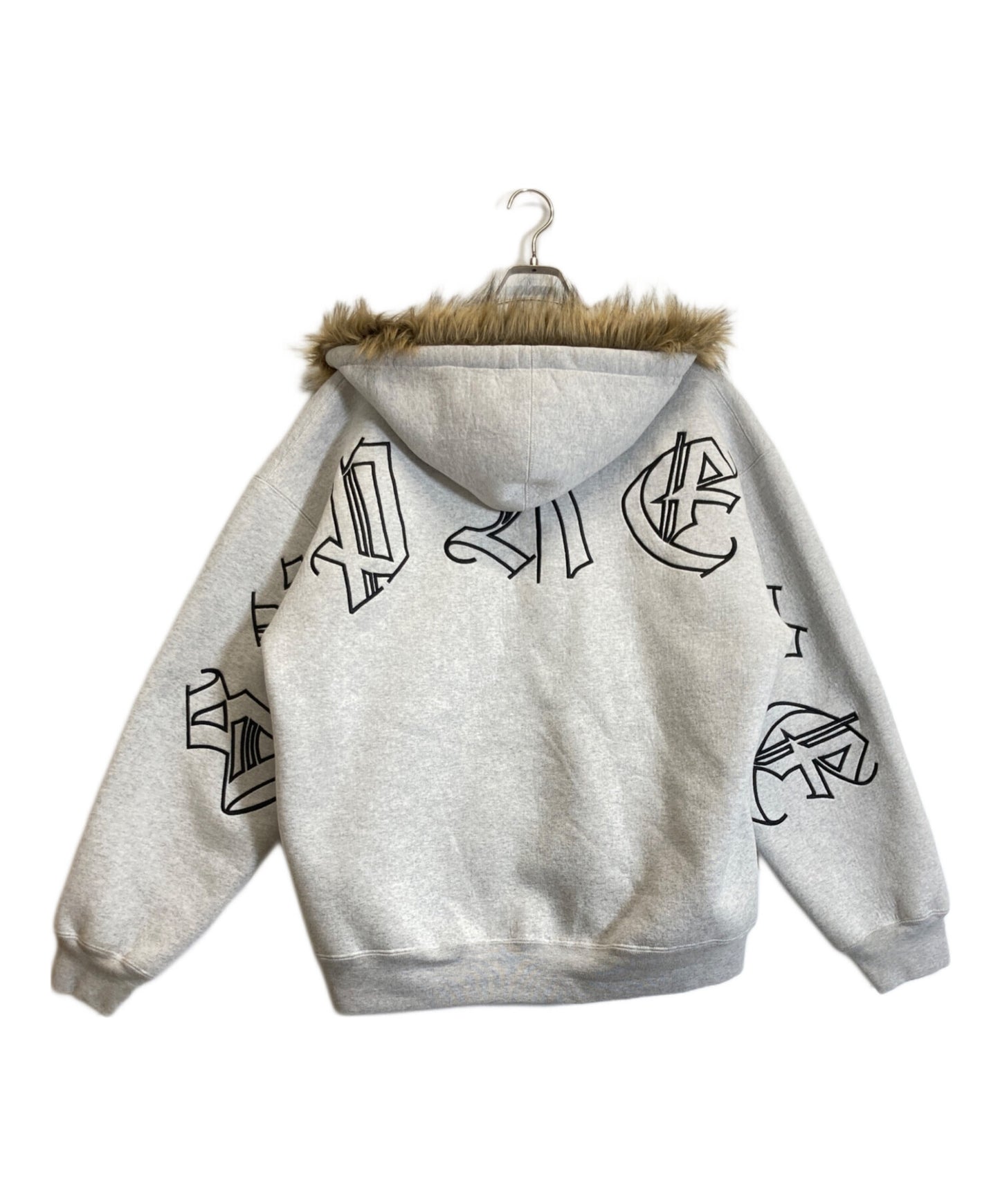 [Pre-owned] SUPREME faux fur zip up hooded sweatshirt