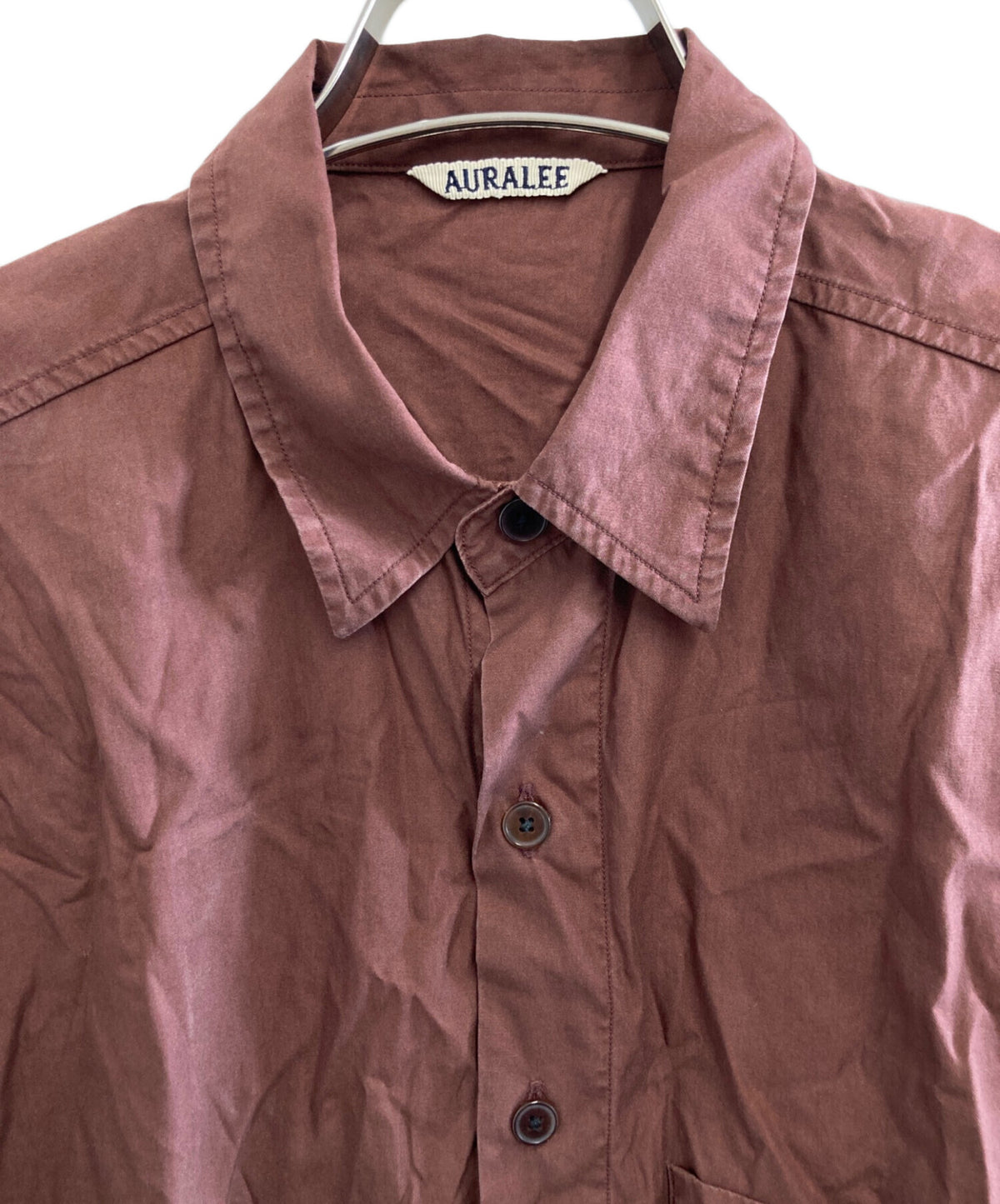 [Pre-owned] AURALEE WASHED FINX TWILL BIG SHIRTS A00S03TN