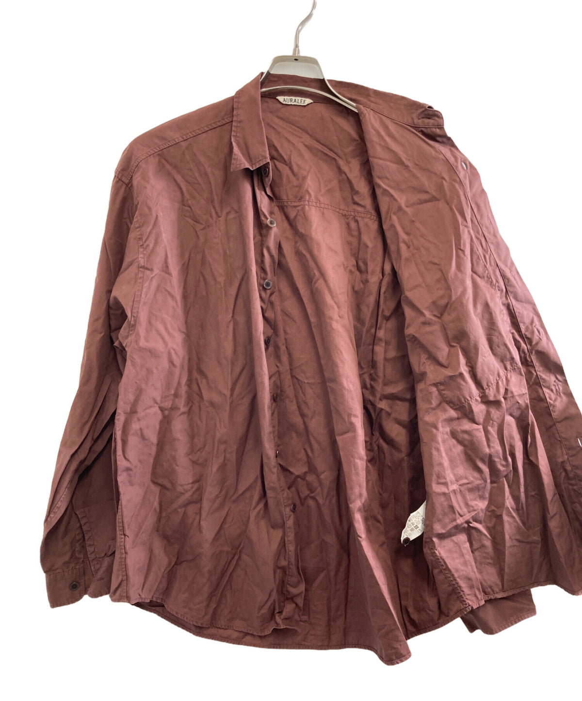 [Pre-owned] AURALEE WASHED FINX TWILL BIG SHIRTS A00S03TN
