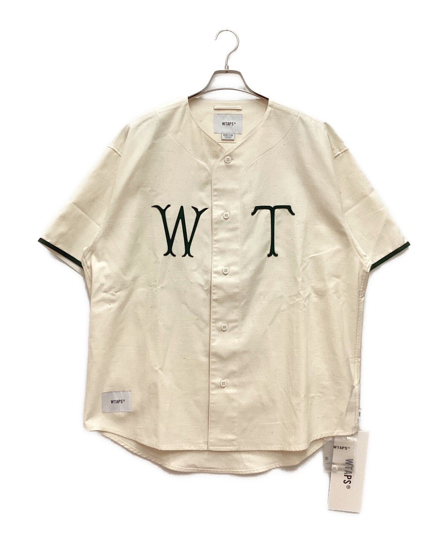 [Pre-owned] WTAPS COTTON.SATIN.SPINA Cotton baseball shirt 241TQDT-SHM05