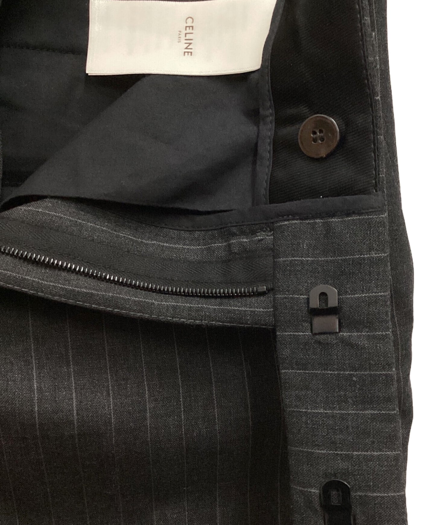 [Pre-owned] CELINE CLASSIC PANTS WITH TENNIS STRIPES 2P085948D