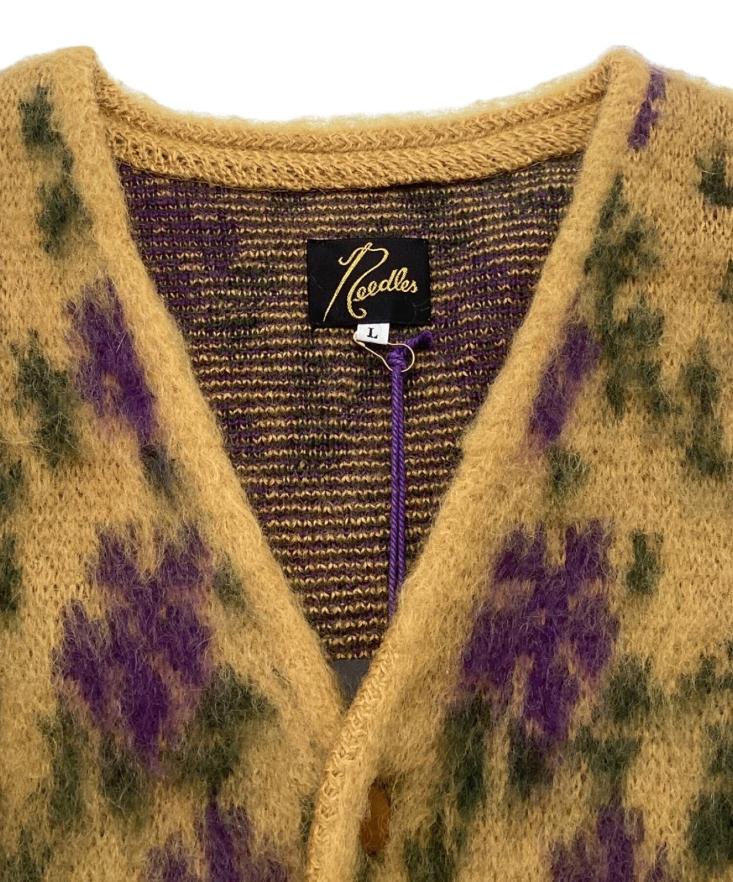 [Pre-owned] Needles Mohair Cardigan - Flower NS282