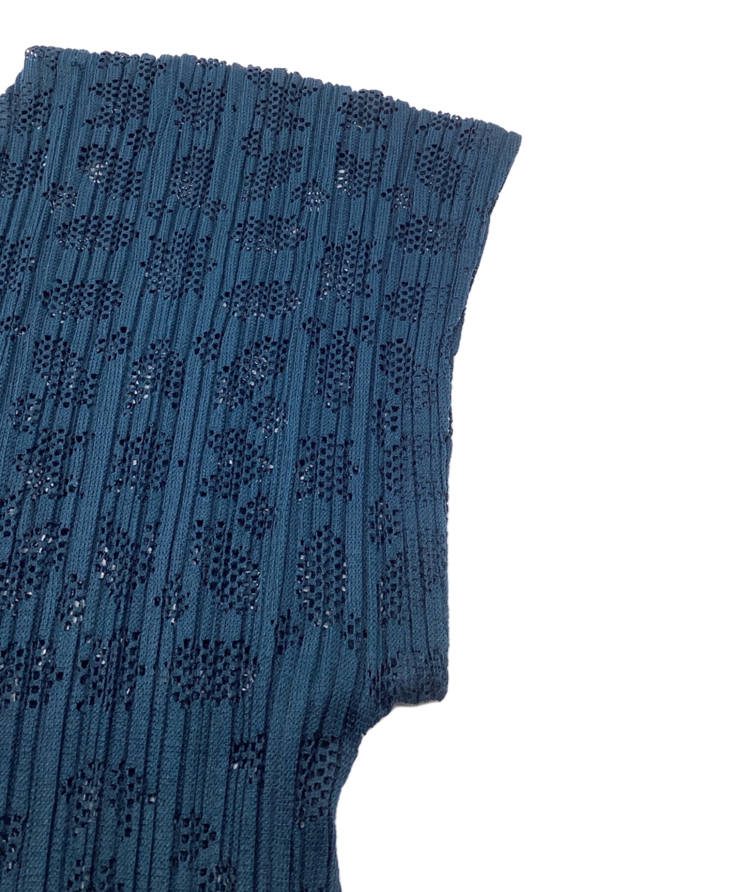 [Pre-owned] PLEATS PLEASE Openwork Pleated Dress Tunic Sleeveless PP51-JT633