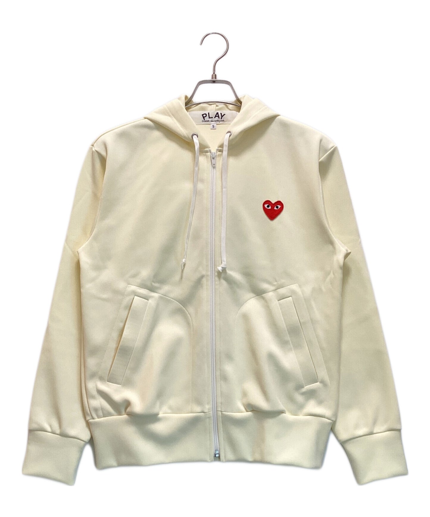 [Pre-owned] PLAY COMME des GARCONS Heart Patch Poly Jersey Hoodie AD2023 AX-T172