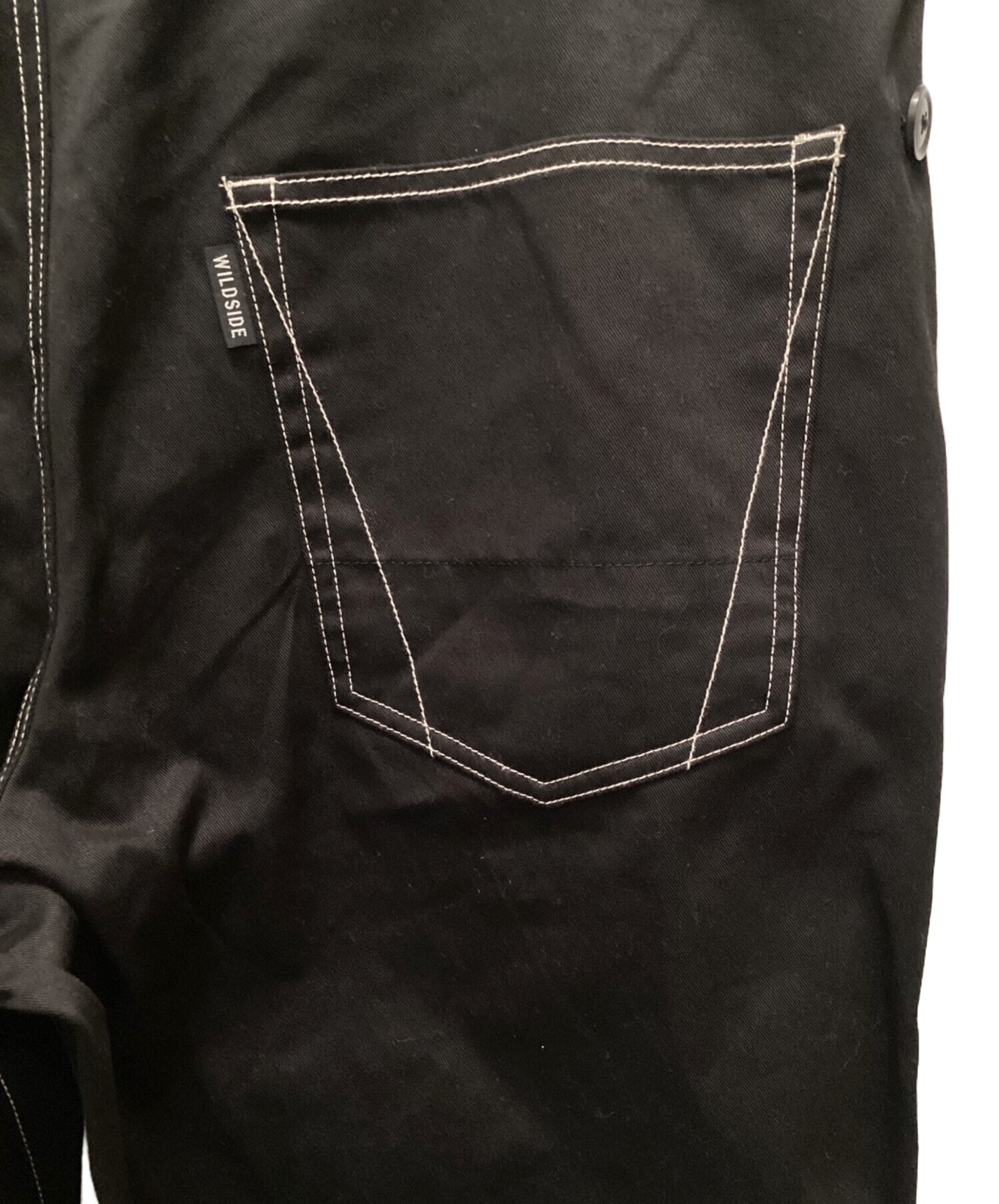 [Pre-owned] WILDSIDE YOHJI YAMAMOTO Cotton Chino White Stitch Draw String Cargo Pants WZ-P33-001