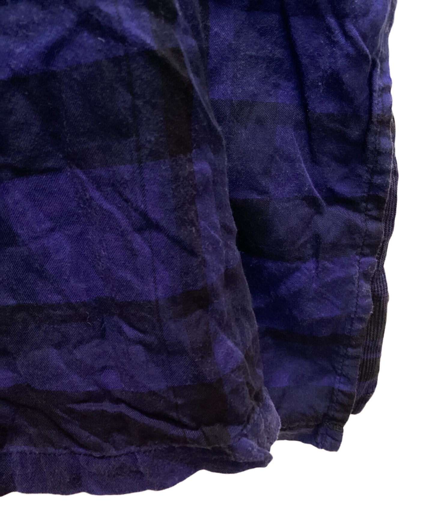 [Pre-owned] Y's PLAID COAT DRESS / Plaid Coat Dress / Shirt Coat / Hooded Coat / Hooded Shirt / Shirt Parka YX-D03-800