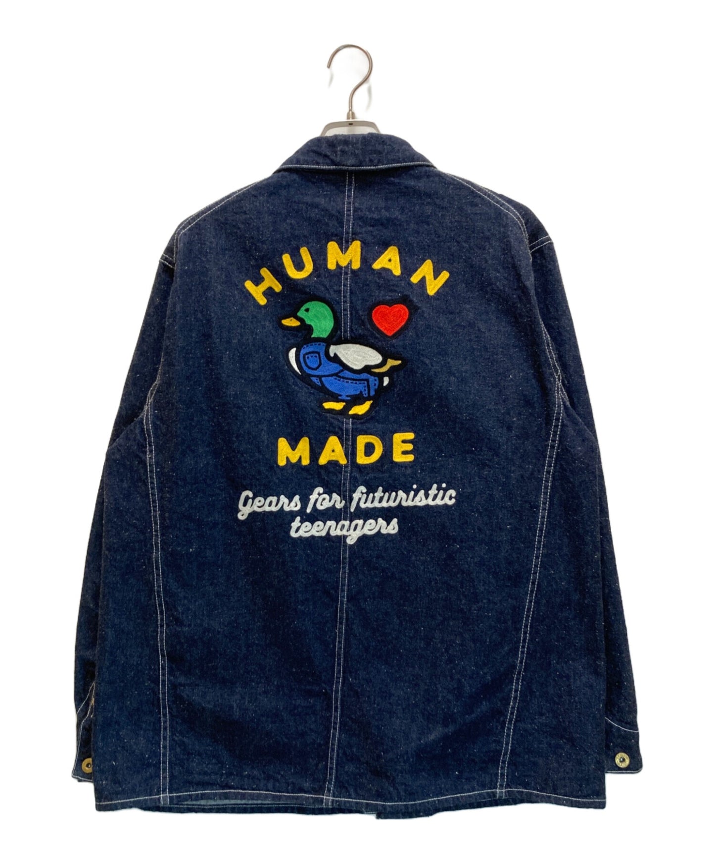 [Pre-owned] HUMAN MADE Back Logo Denim Coverall Jacket Denim Jacket Work Jacket HM24JK006