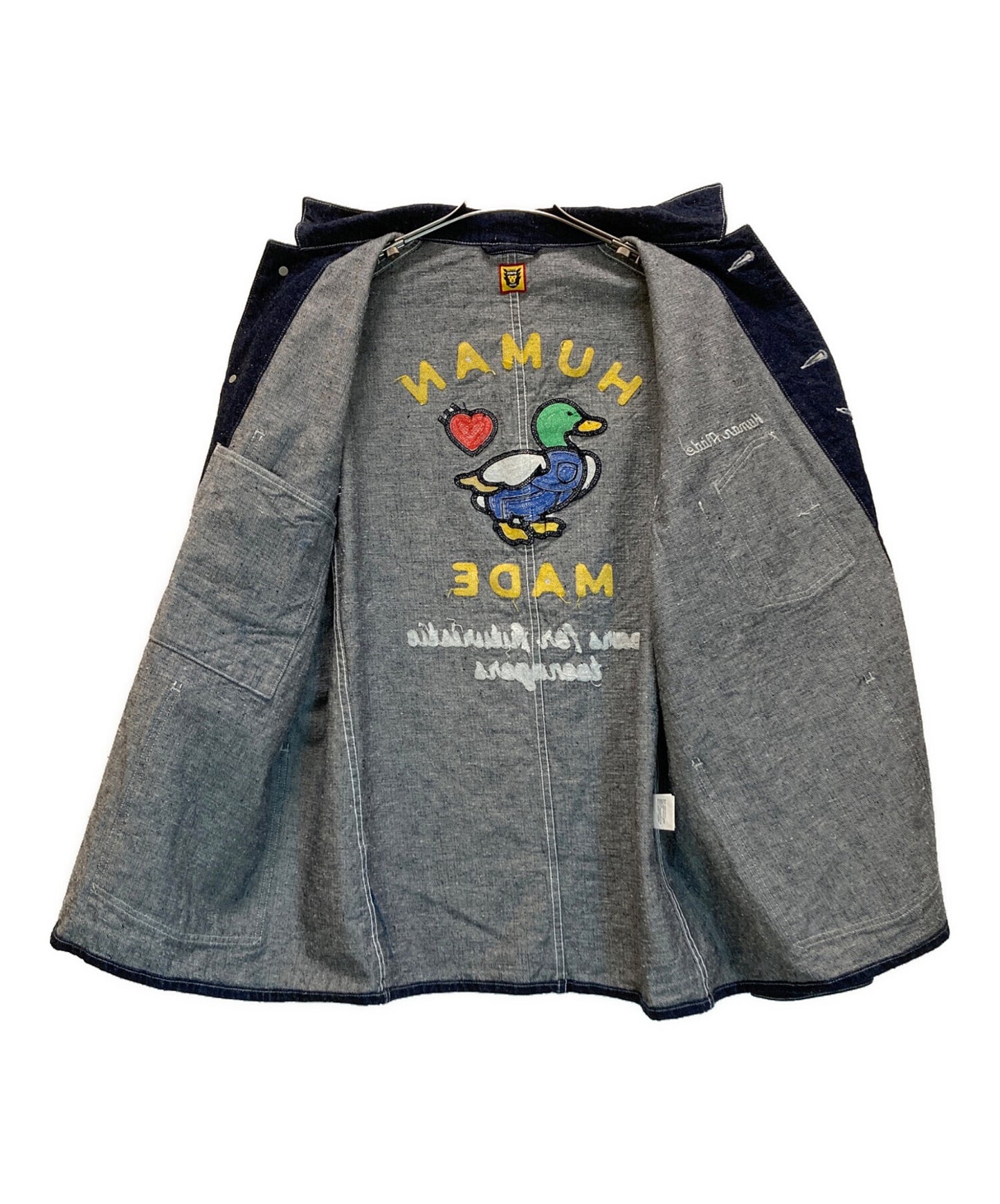 [Pre-owned] HUMAN MADE Back Logo Denim Coverall Jacket Denim Jacket Work Jacket HM24JK006