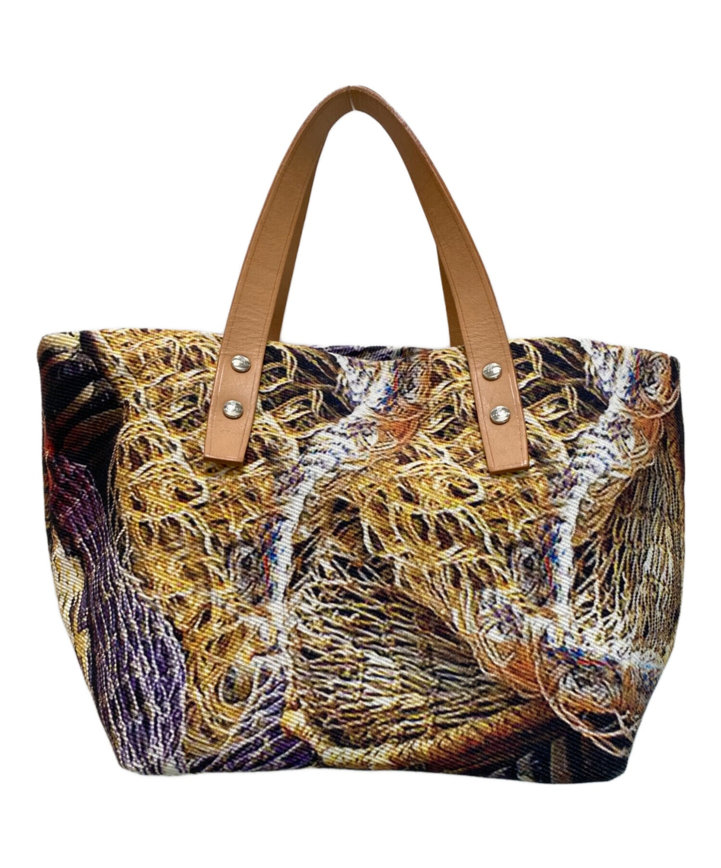 [Pre-owned] Vivienne Westwood Artistic design tote bag handbag canvas bag