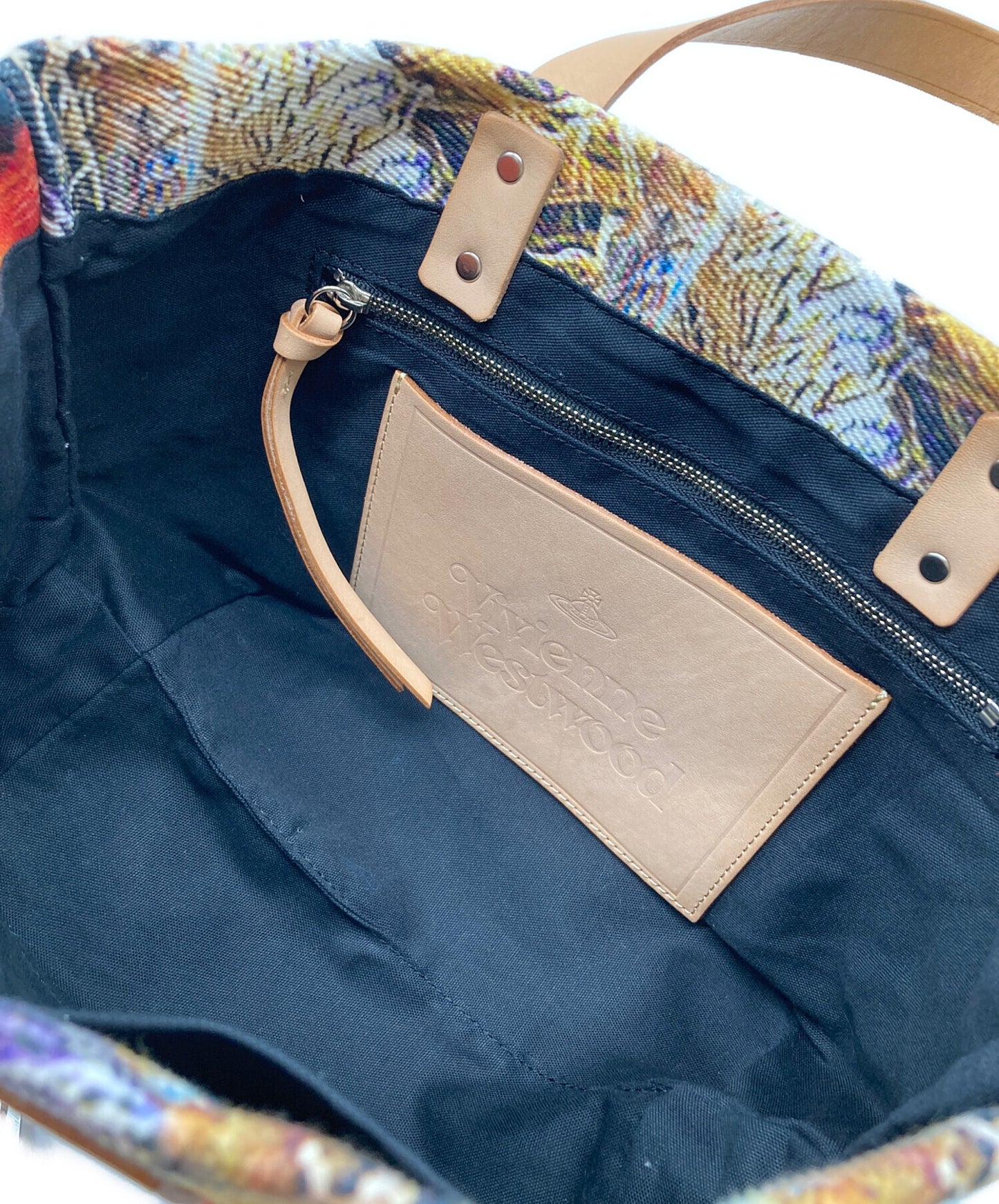 [Pre-owned] Vivienne Westwood Artistic design tote bag handbag canvas bag