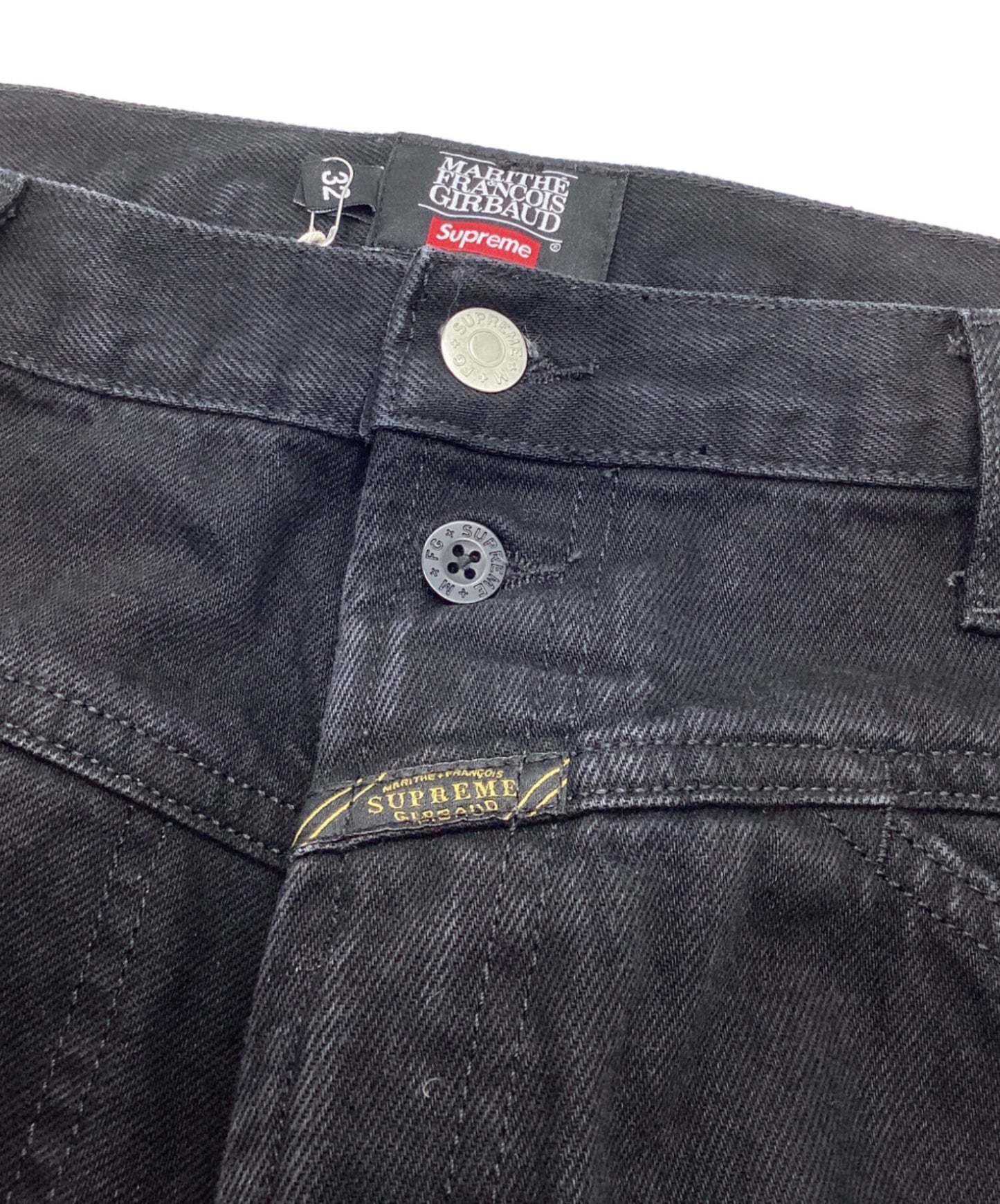 [Pre-owned] SUPREME X-Seam Baggy Jean / Collaboration X-Seam Baggy Denim Pants / Baggy Jeans / Loose Fit Jeans / Black Denim