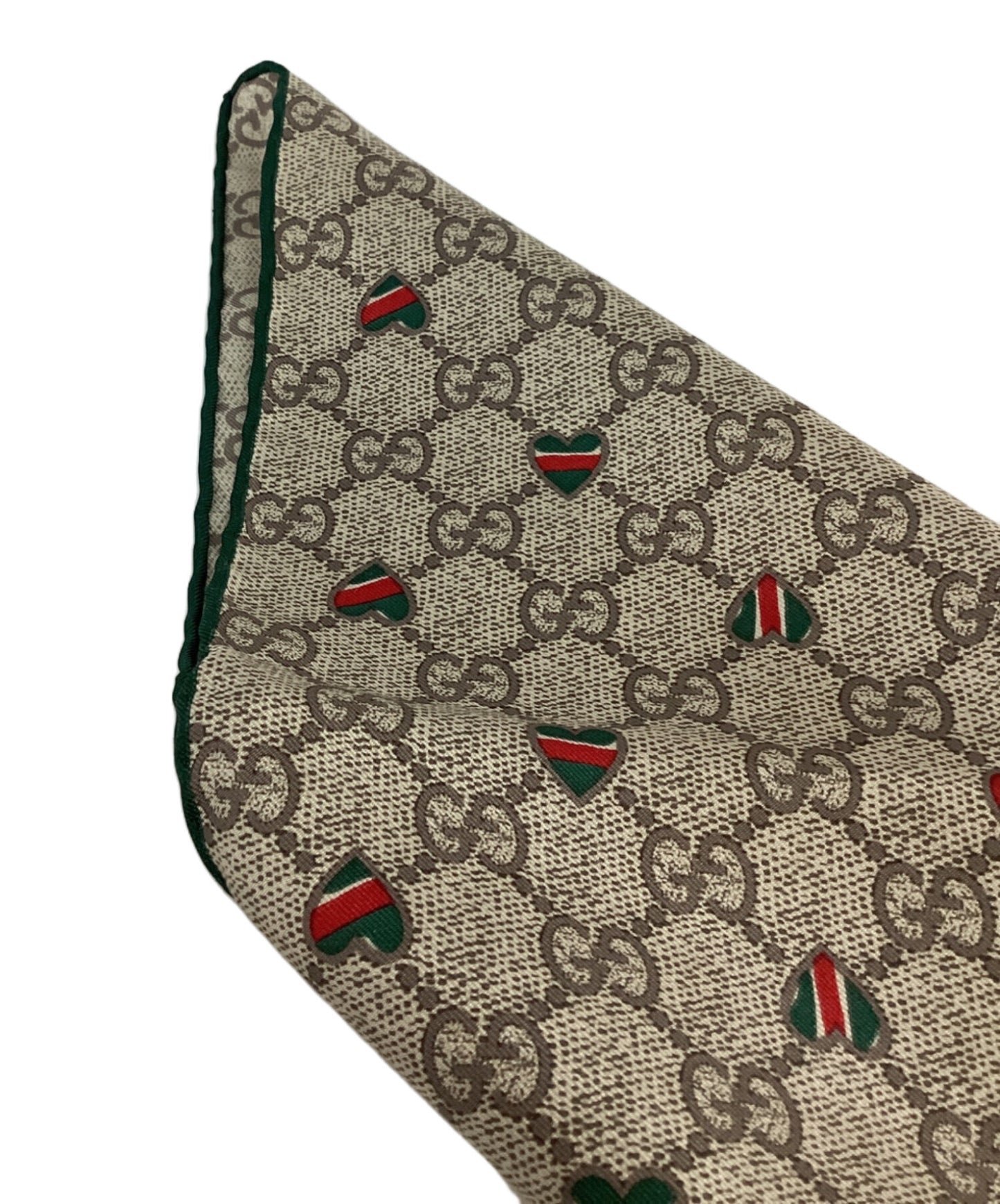 [Pre-owned] GUCCI GG Heart Sherry Line Silk Scarf / Branded Scarf