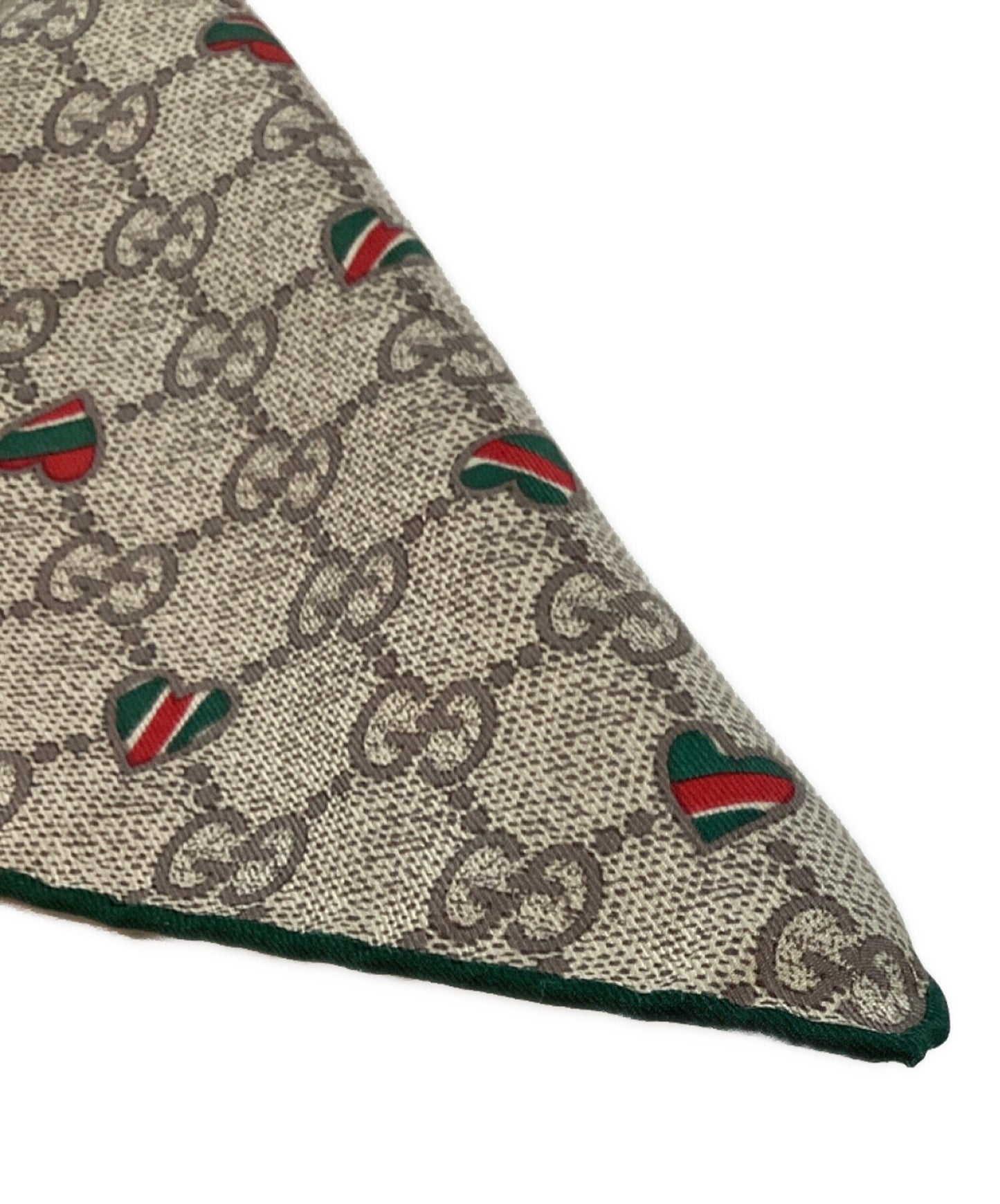 [Pre-owned] GUCCI GG Heart Sherry Line Silk Scarf / Branded Scarf