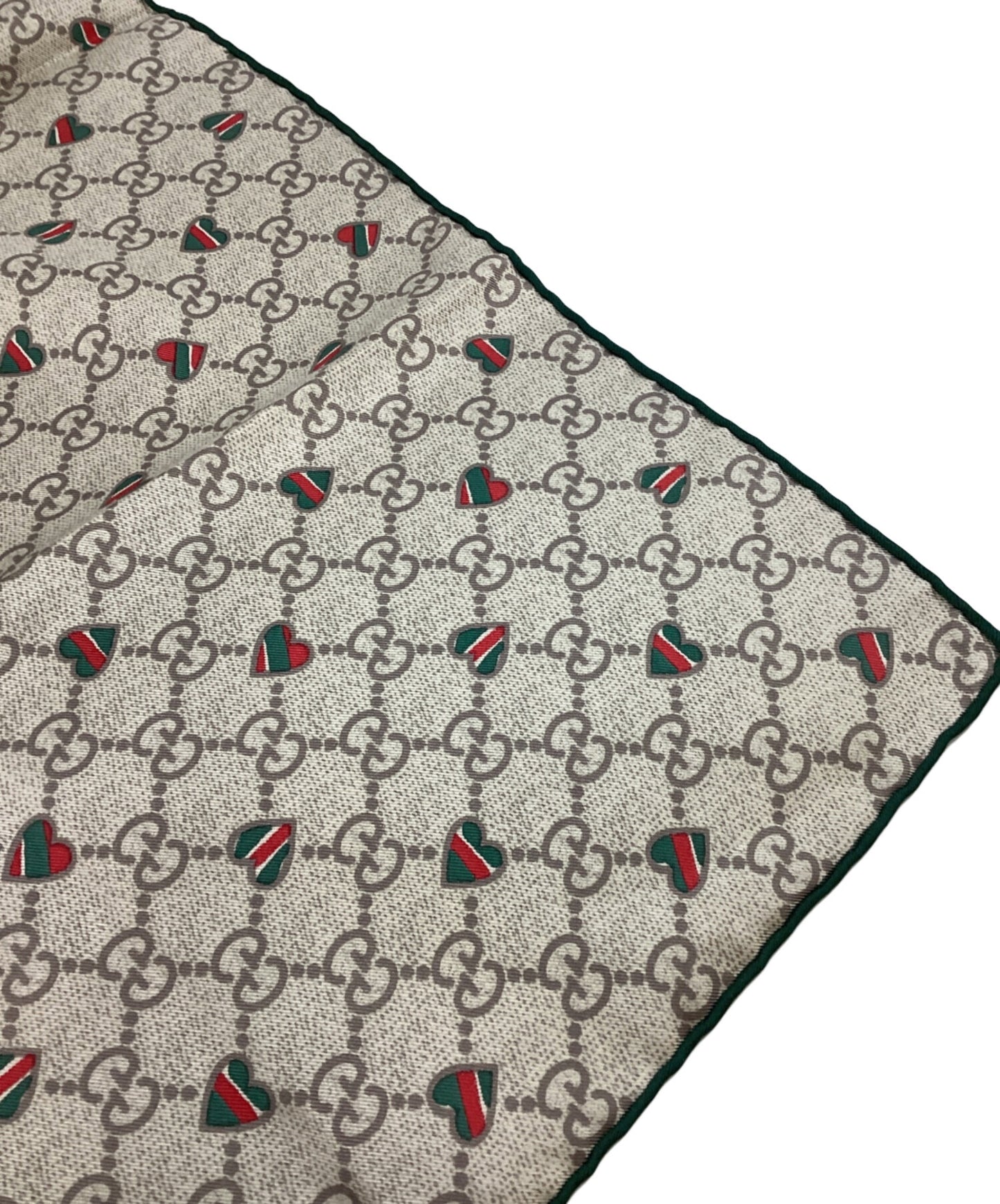 [Pre-owned] GUCCI GG Heart Sherry Line Silk Scarf / Branded Scarf