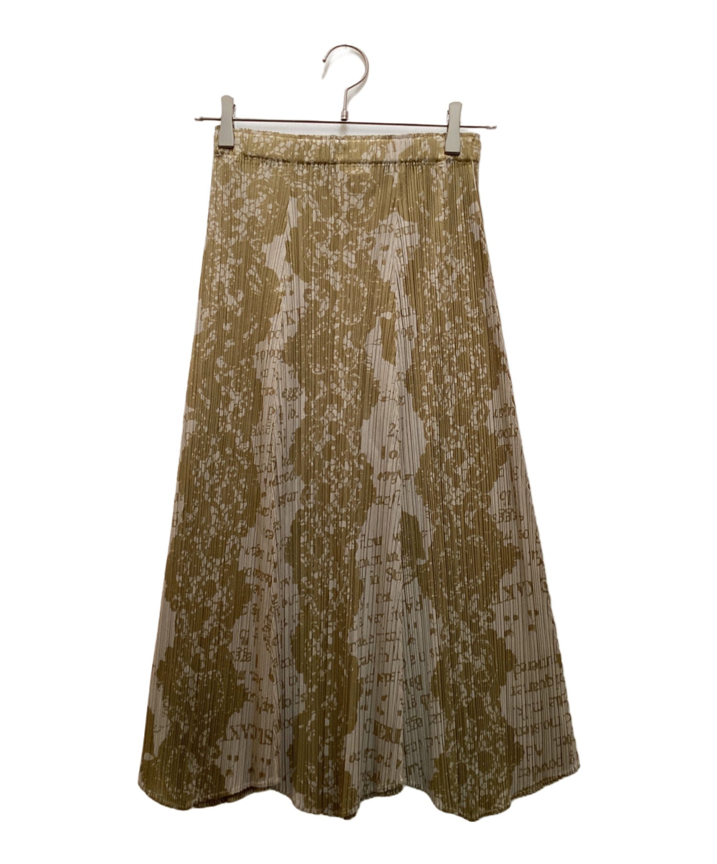 [Pre-owned] PLEATS PLEASE Food Recipe Long Pleated Skirt / Food Recipe Design Flare Skirt PP71-JG814