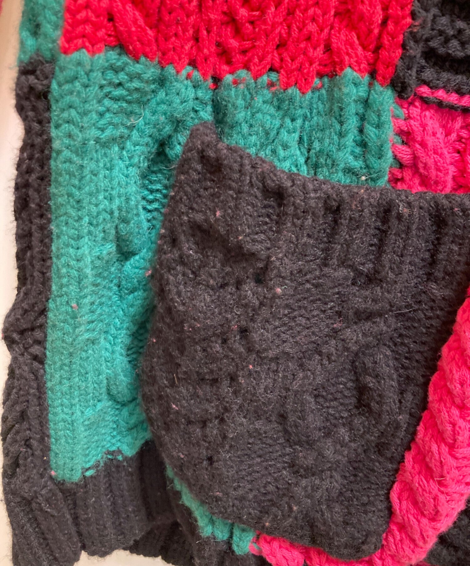 Supreme Patchwork Cable Knit Cardigan