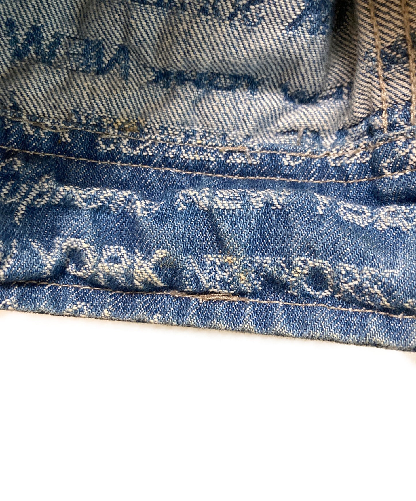[Pre-owned] SUPREME Multi-Type Jacquard Denim Shirt "Blue" / All-Over Print Jacket